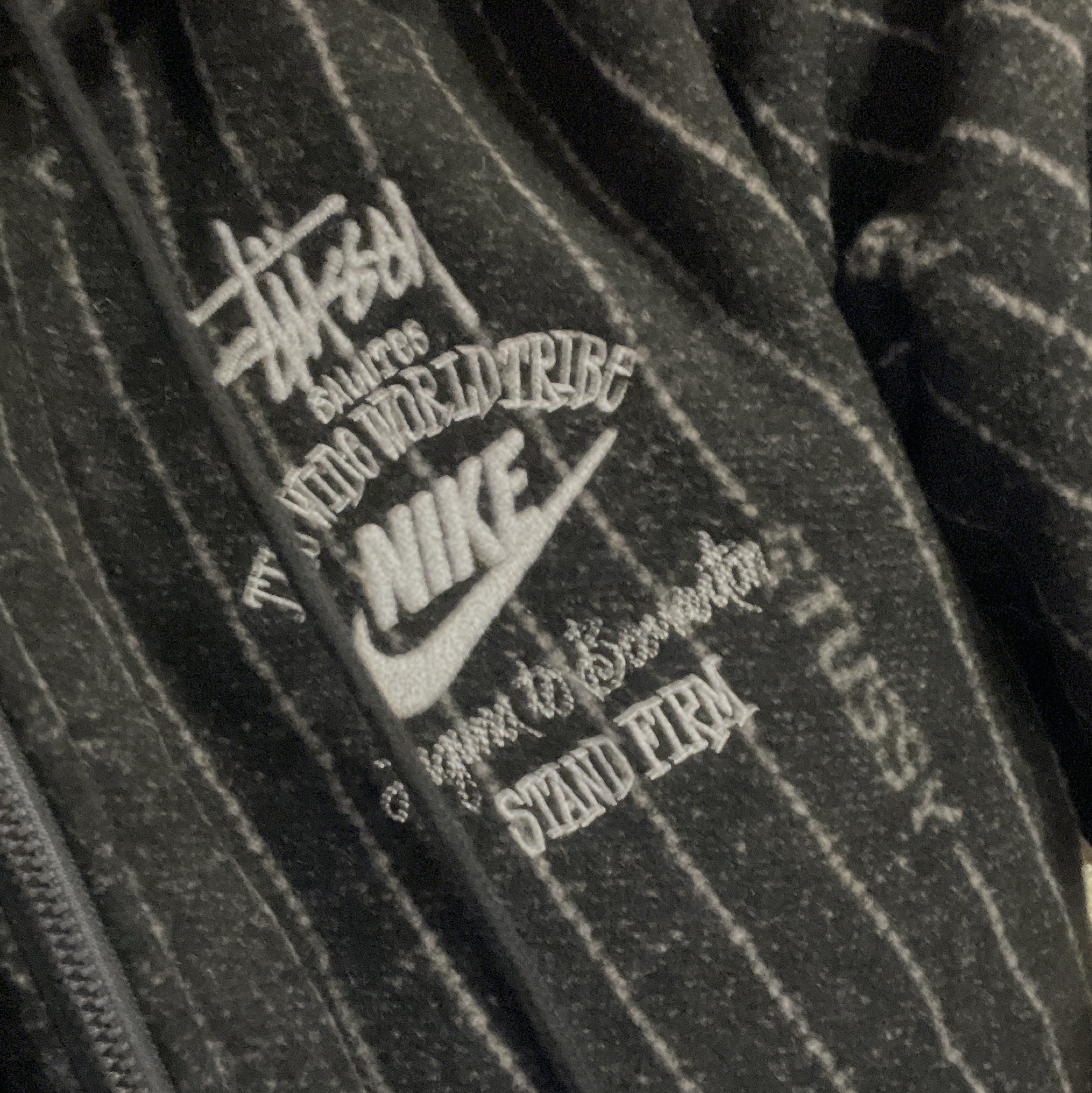 Nike x Stussy NRG Striped Wool Jacket Black (DR4023-010) 착용 스타일