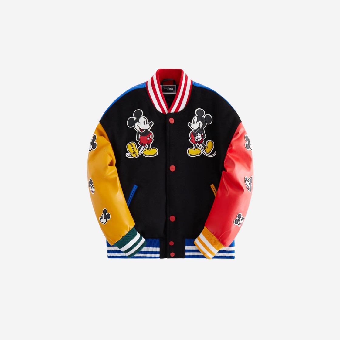 (Kids) Kith x Disney for Mickey & Friends Wool Varsity Jacket Black 상세 이미지 1