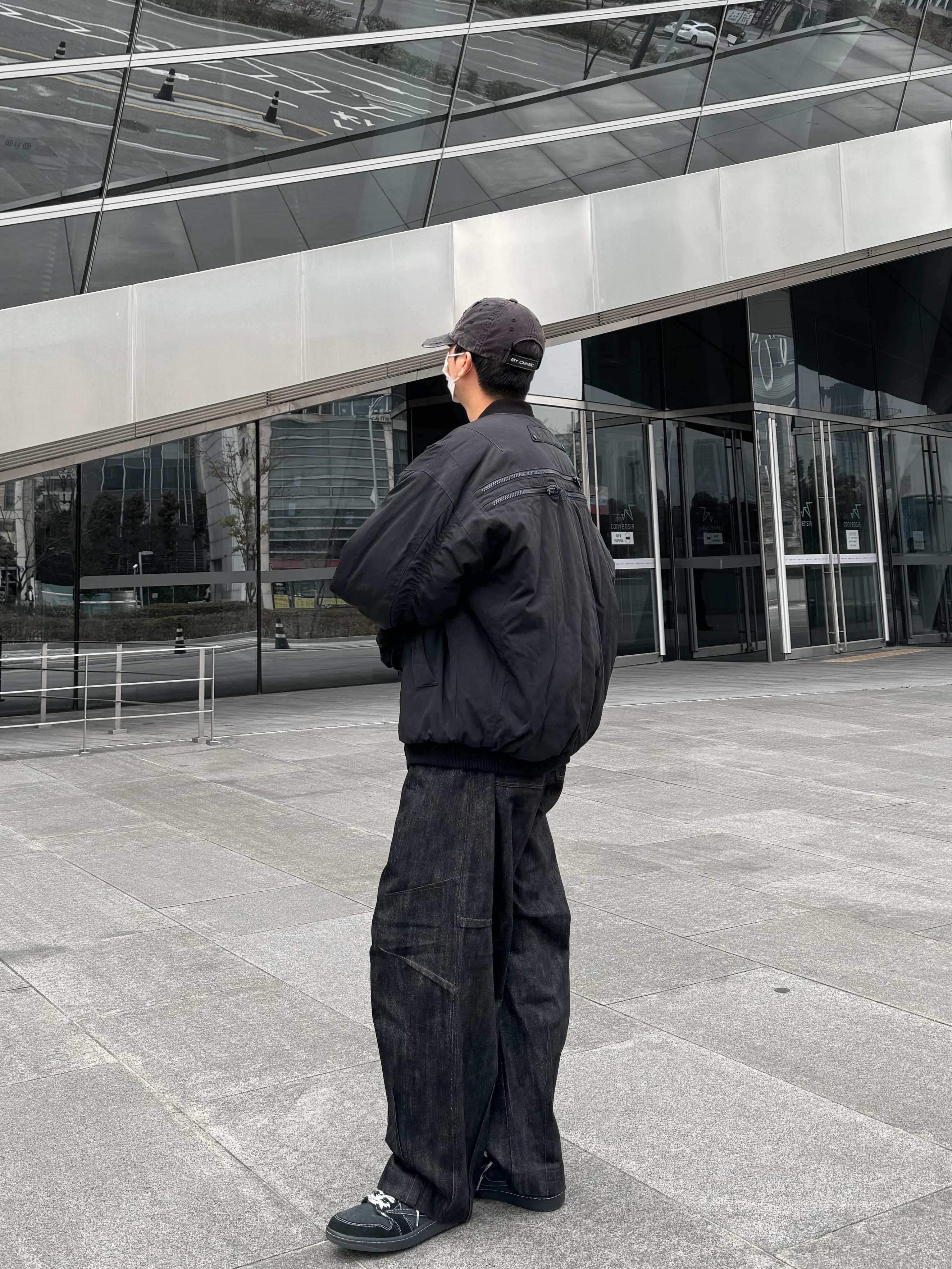 Undermycar Juggernaut Double Back Zip Steroid Bomber Triple Black - 23SS, Jordan 1 x Travis Scott Retro Low OG SP Black Phantom 착용 스타일 - 1