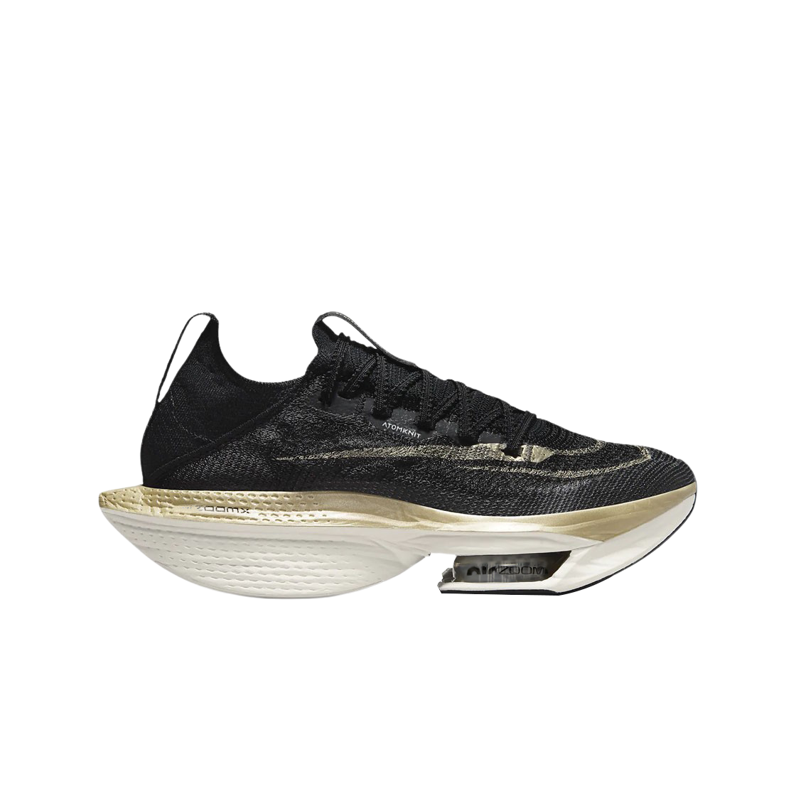 (W) 나이키 에어 줌 알파플라이 넥스트% 2 블랙 메탈릭 골드 그레인