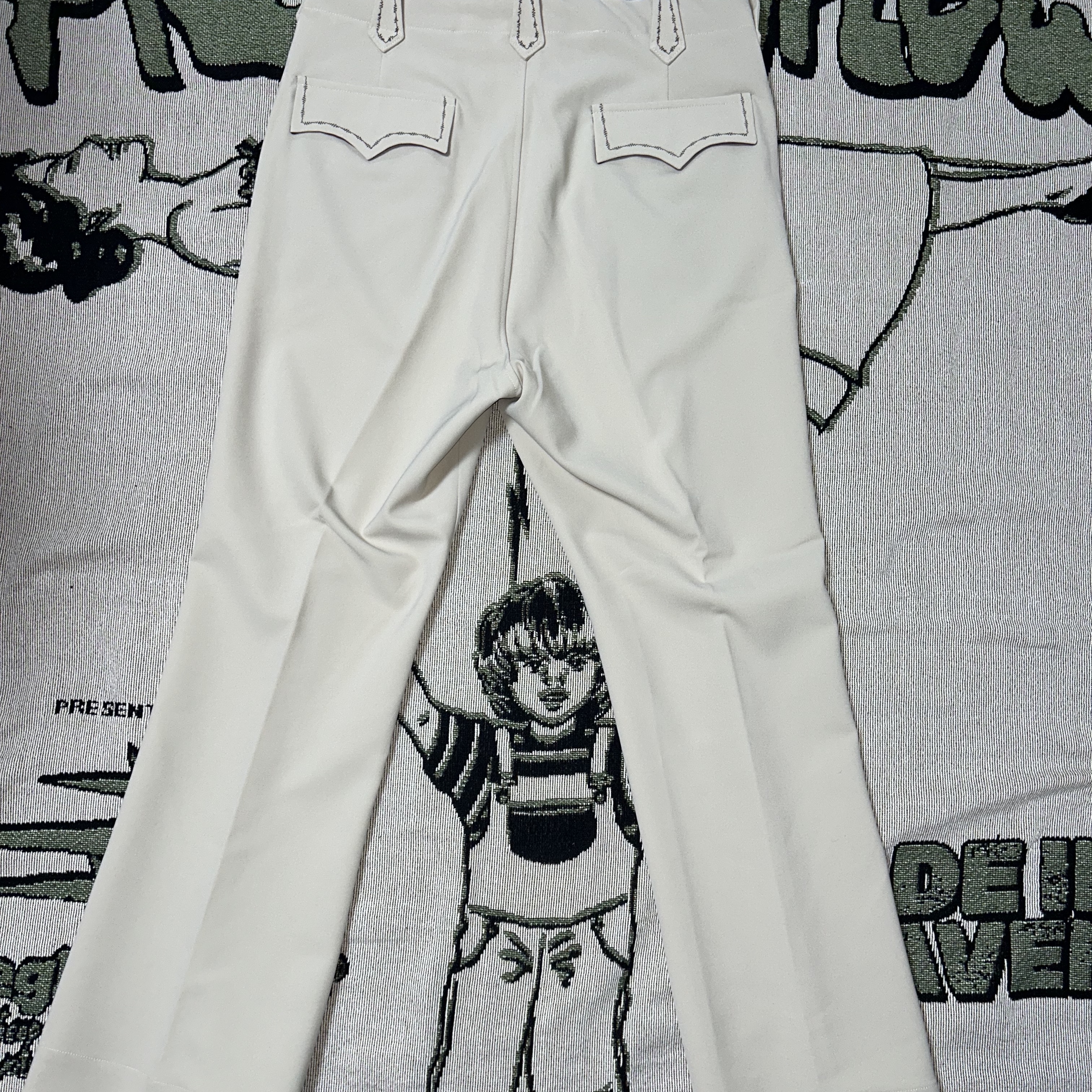 Needles PE/PU Double Cloth Western Leisure Pants Beige 착용 스타일 - 5