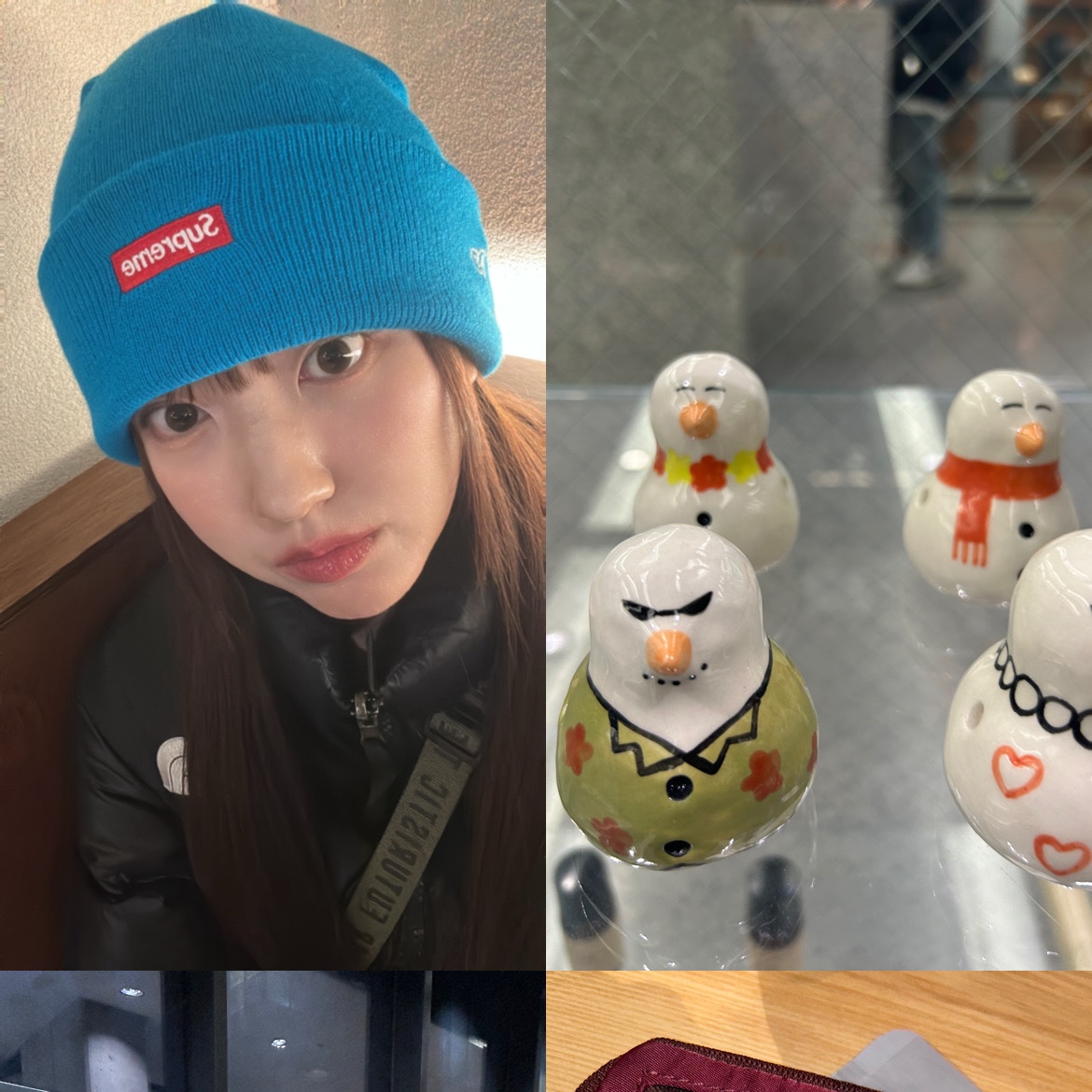 Supreme New Era Varsity Beanie Slate - 23FW, (W) The North Face Nuptse Hybrid Down Ball Jacket Black 착용 스타일 - 1