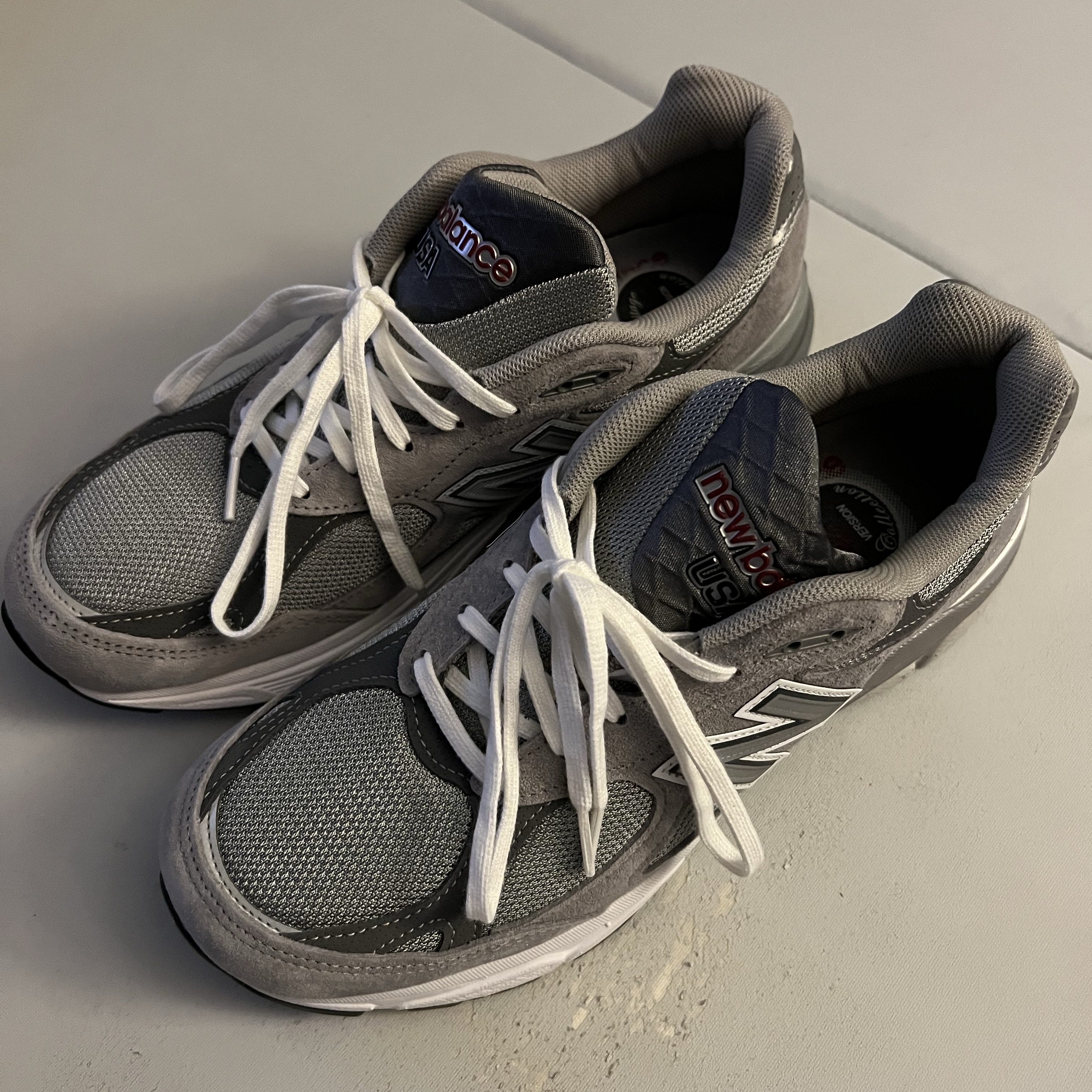 New Balance 990v3 Made in USA Grey - D Standard 착용 스타일