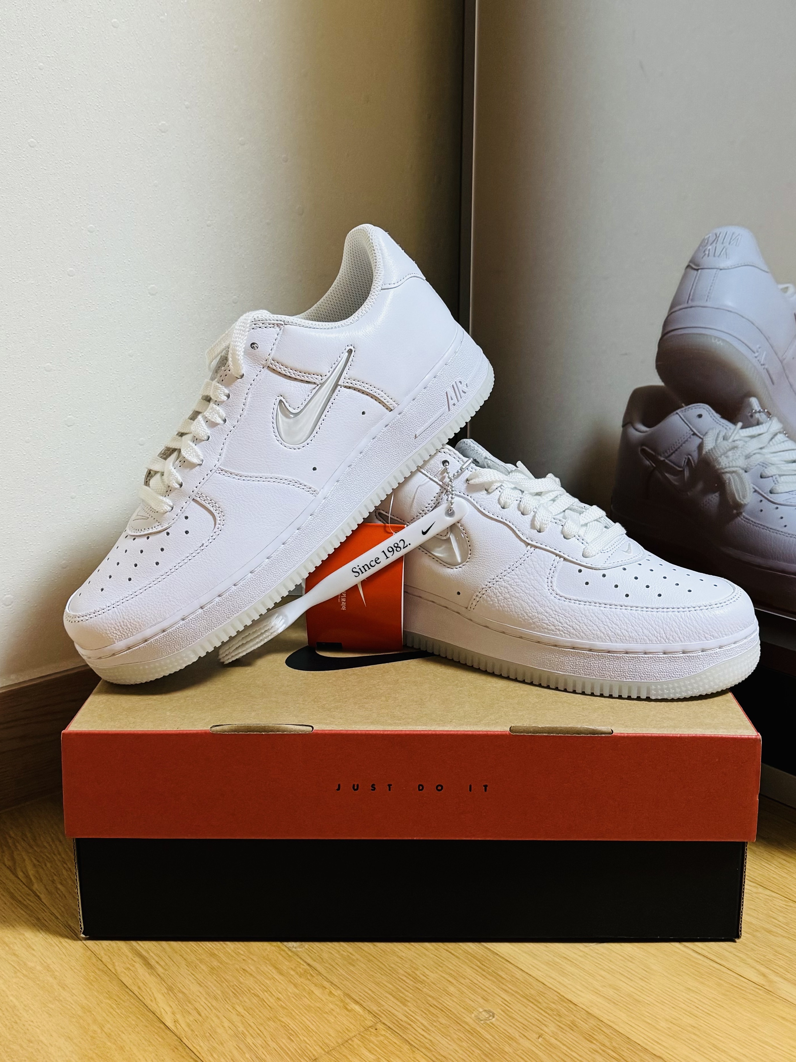 Nike Air Force 1 Low Color of The Month White Jewel 착용 스타일