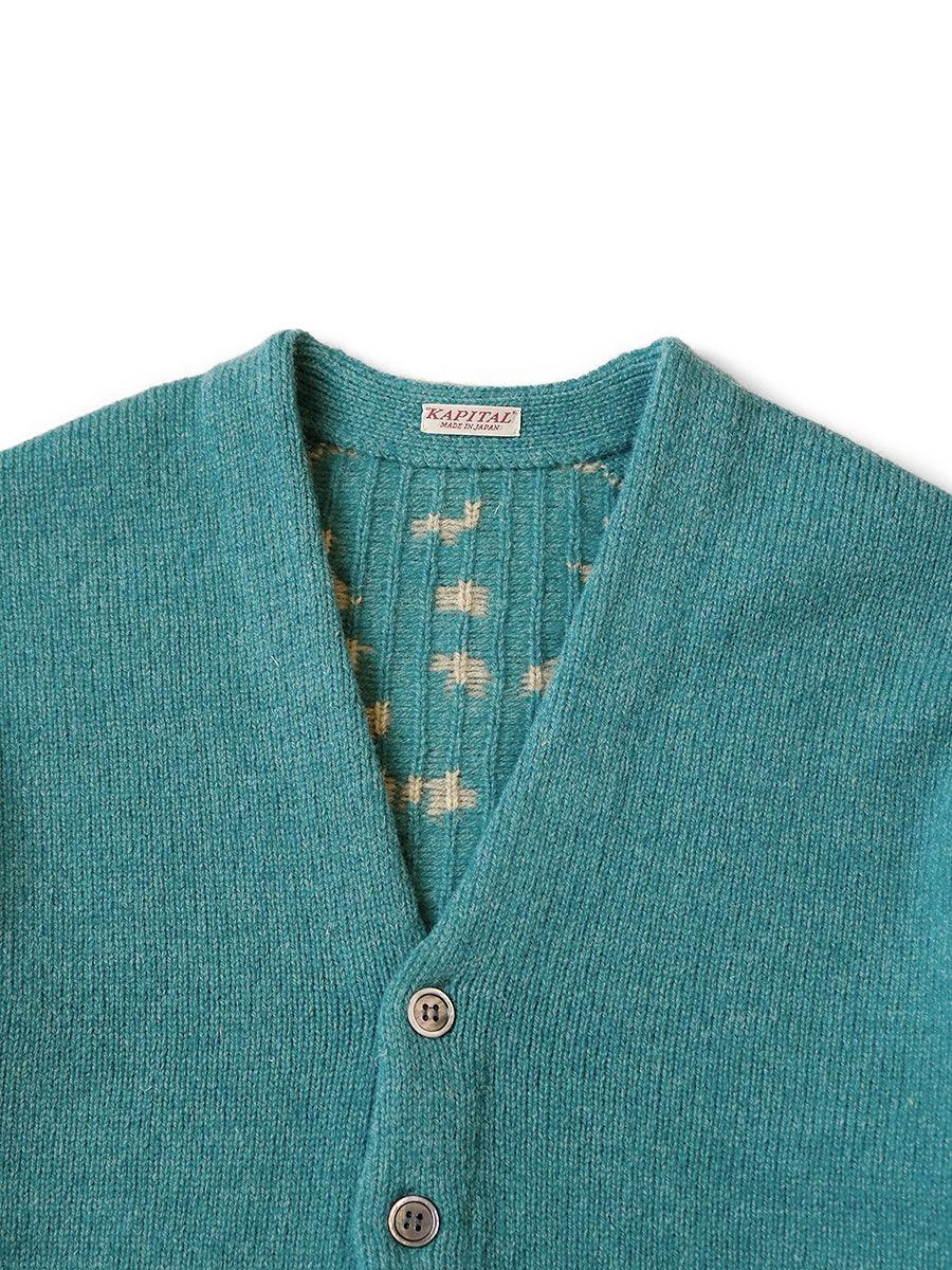 Kapital 5G Wool Bone Short Cardigan Saxophone 착용 스타일