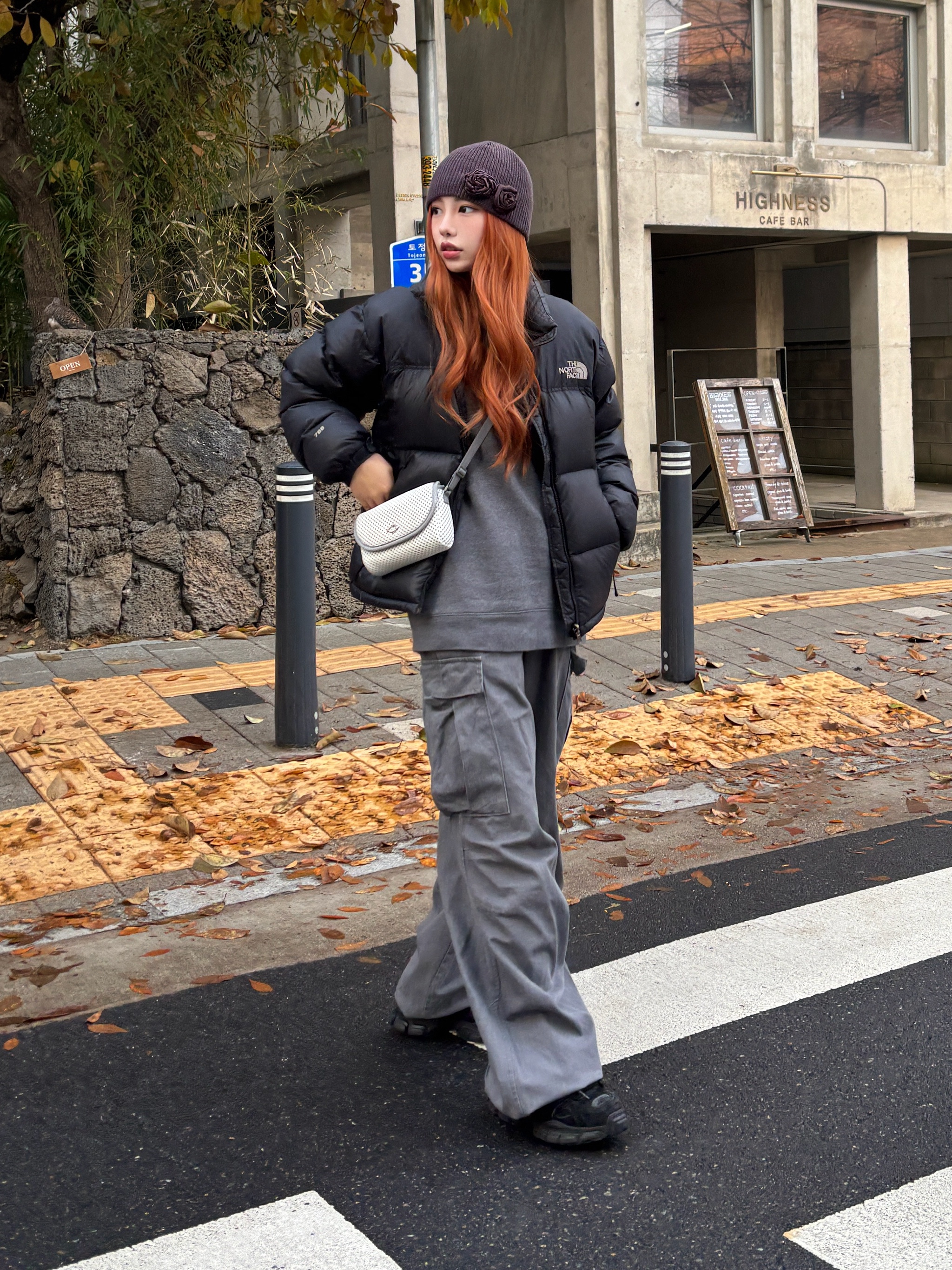The North Face 1996 Eco Nuptse Jacket Real Black, The North Face 1996 Eco Nuptse Jacket Black 착용 스타일 - 1