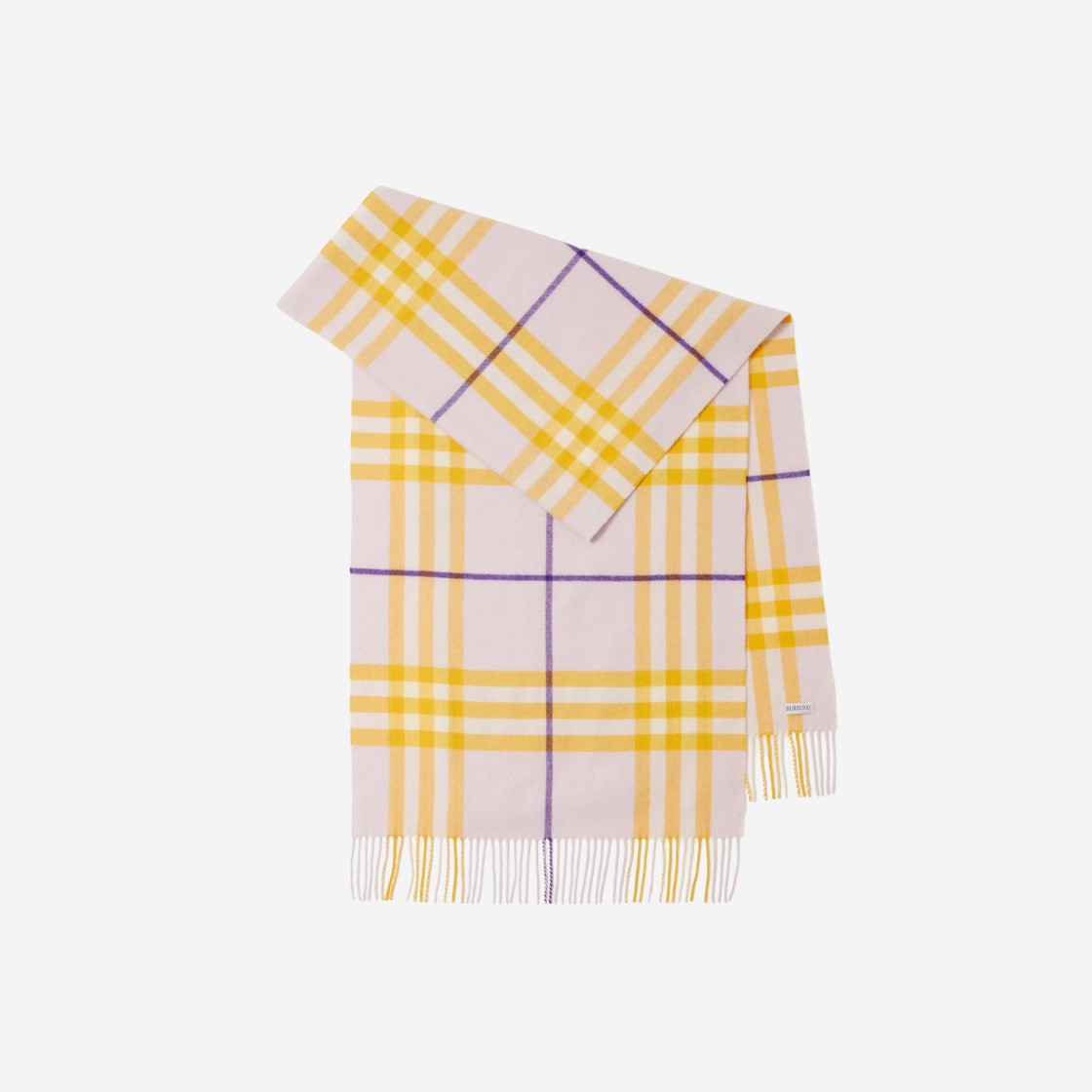 Burberry Wide Check Cashmere Scarf Haze 상세 이미지 1