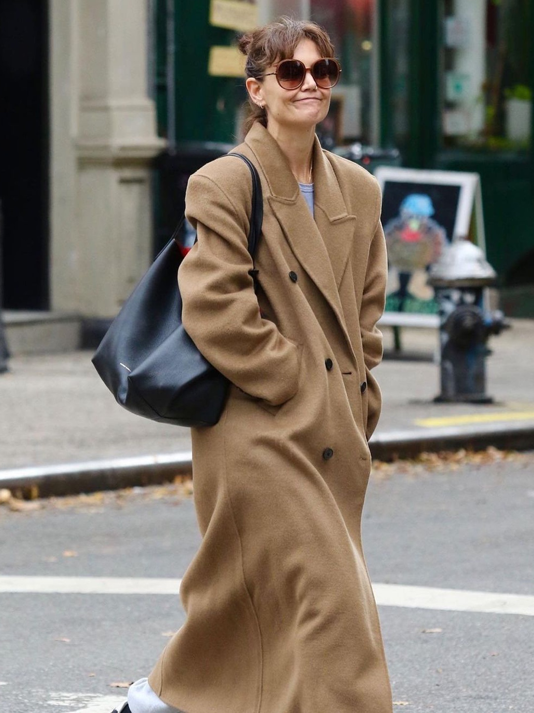 (W) Max Mara Madame 101801 Icon Coat Camel, [KREAM 단독] STU Overfit Double Coat Camel 착용 스타일 - 4