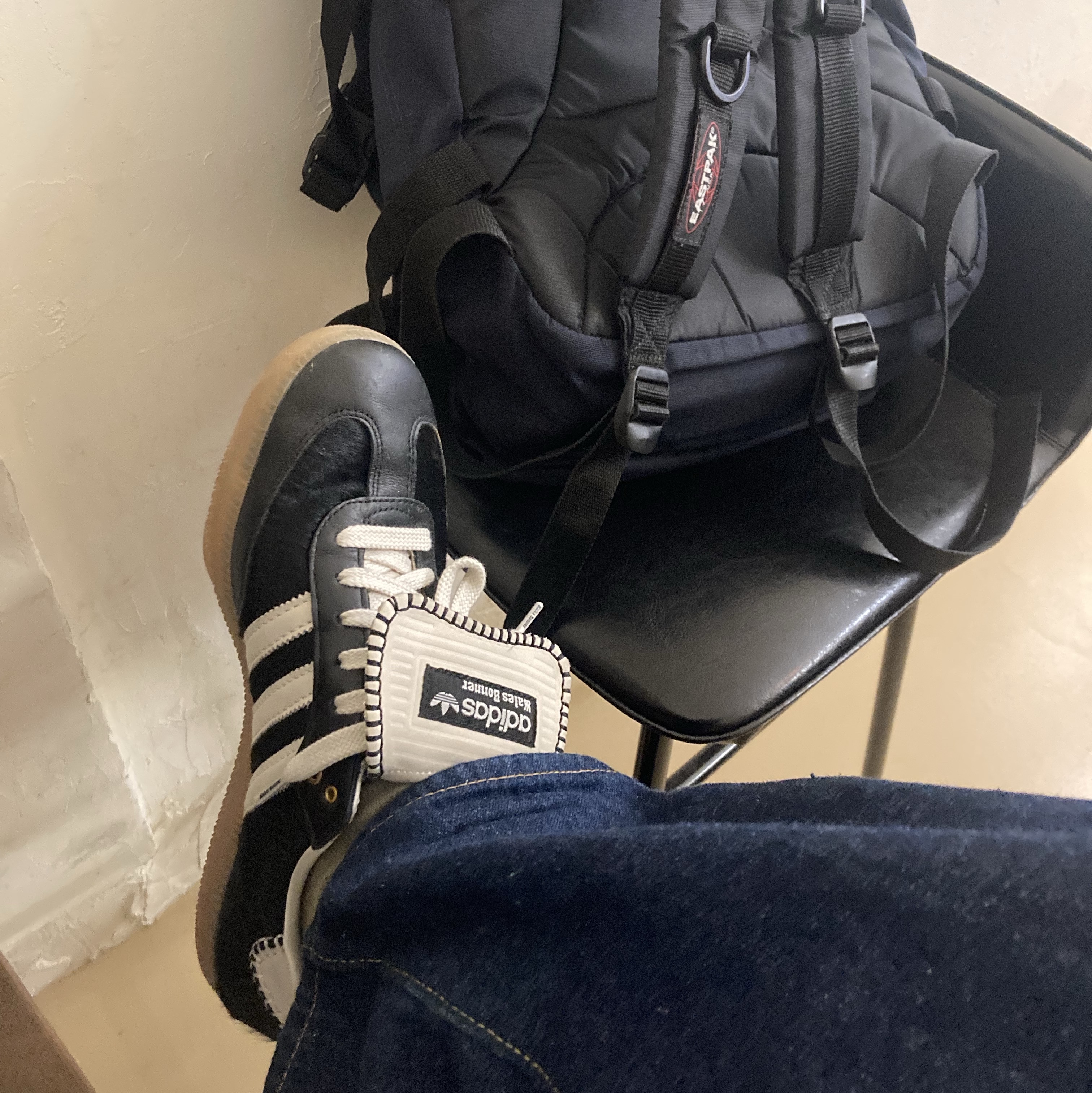 Adidas x Wales Bonner Pony Tonal Samba Core Black Cream White 착용 스타일
