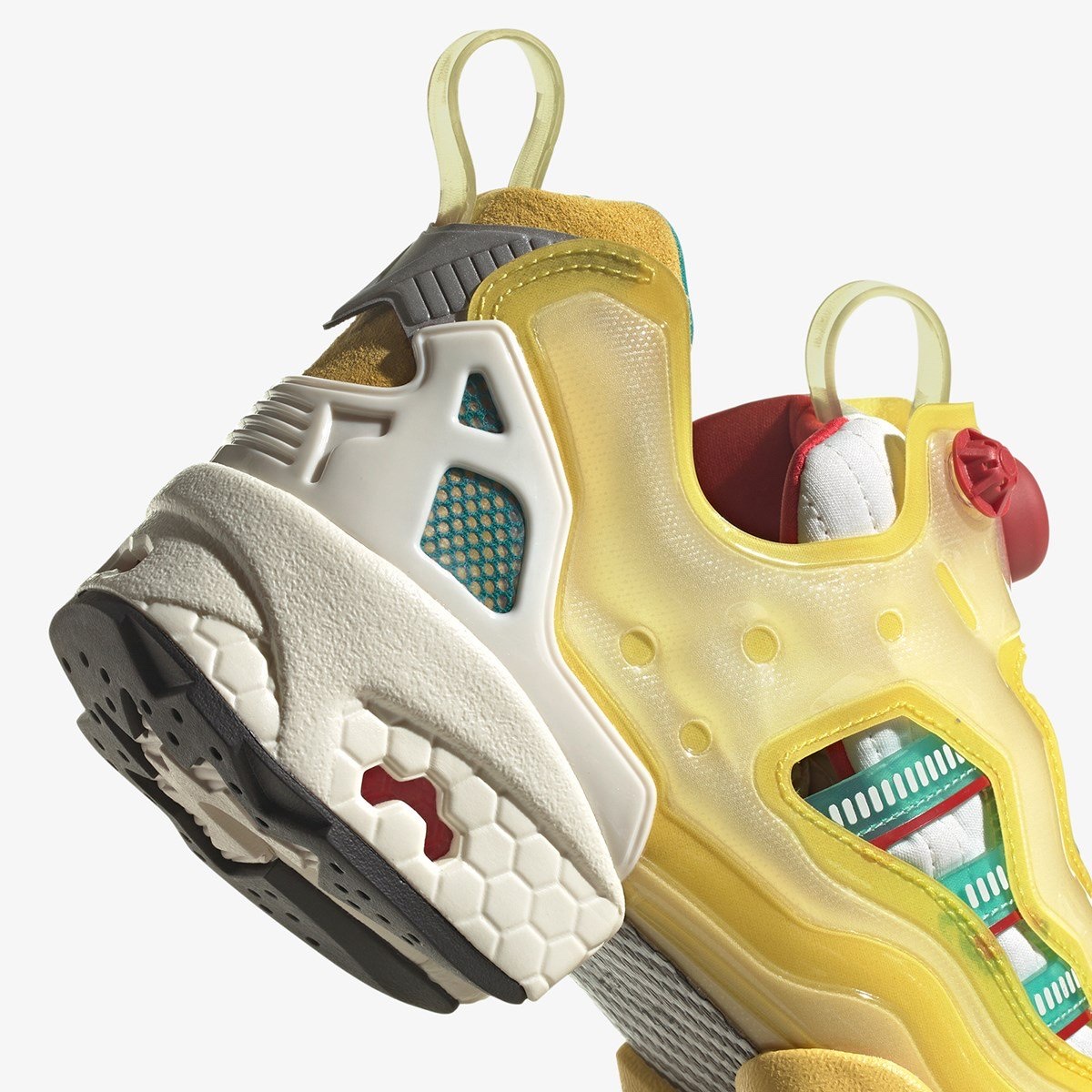 Adidas x Reebok ZX Fury Spring Yellow Equipment Green 착용 스타일