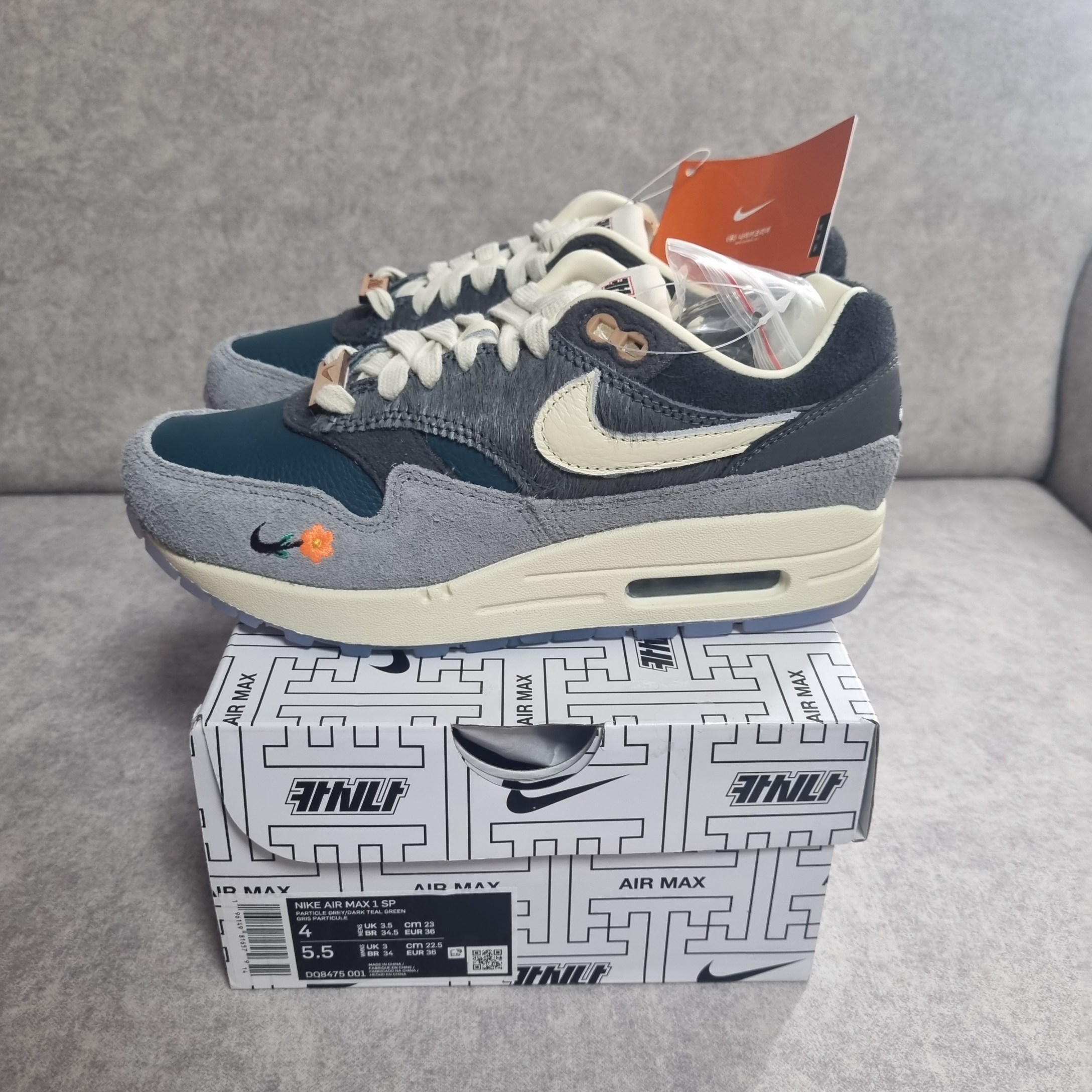 Nike x Kasina Air Max 1 SP Won-Ang Particle Grey 착용 스타일