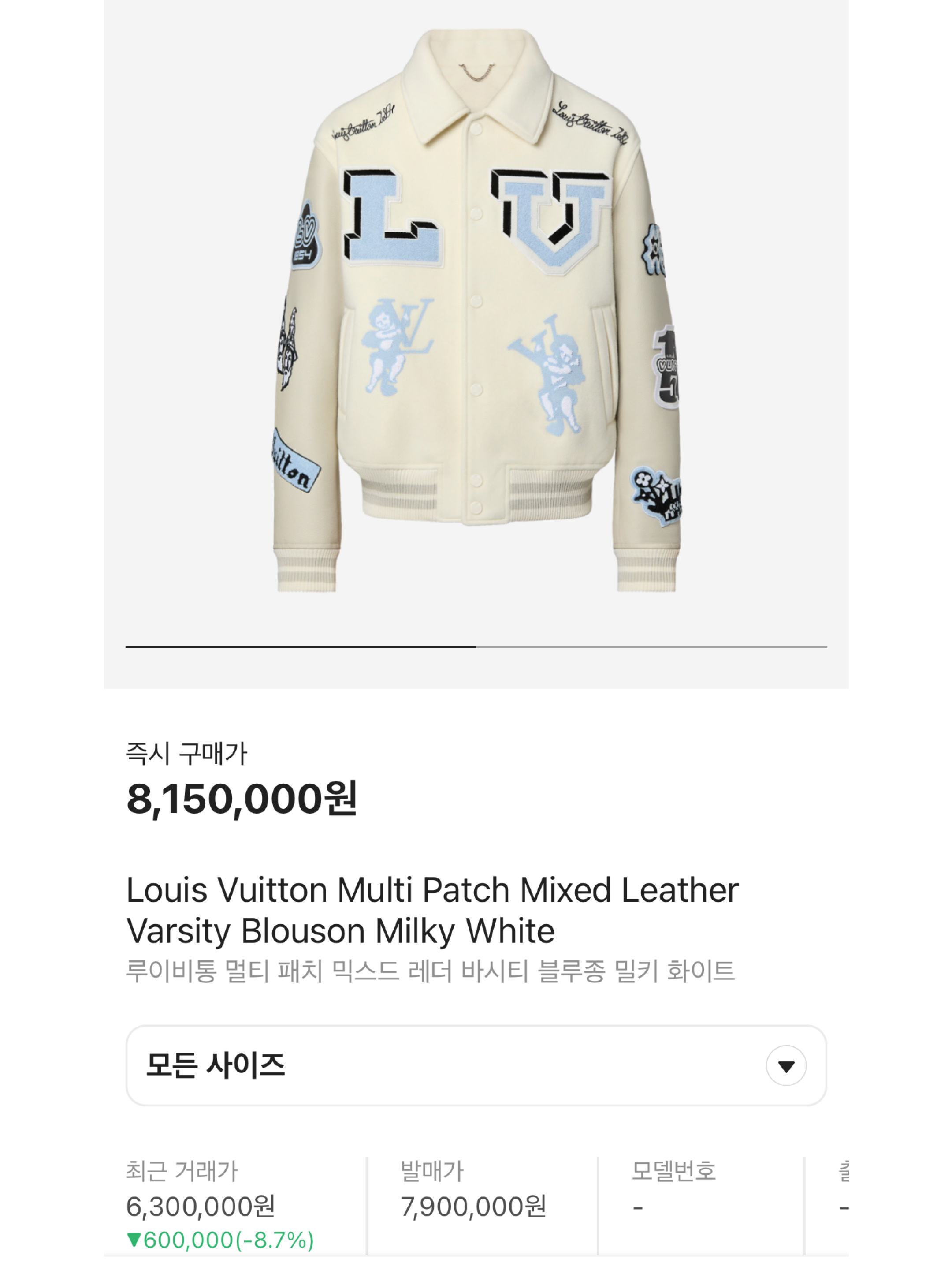 Louis Vuitton Multi Patch Mixed Leather Varsity Blouson Milky White 착용 스타일 - 6