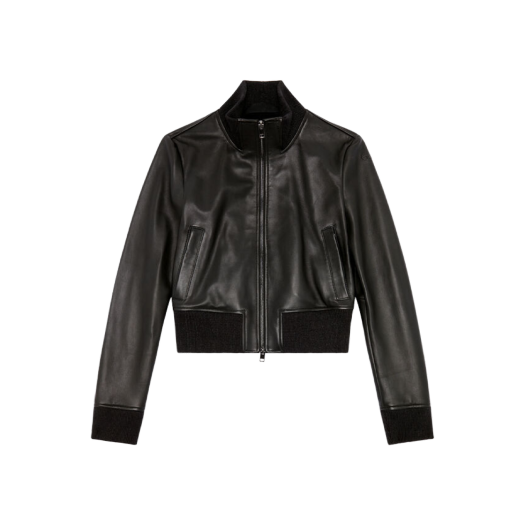 (W) 디젤 봄버 자켓 왁스 레더 블랙