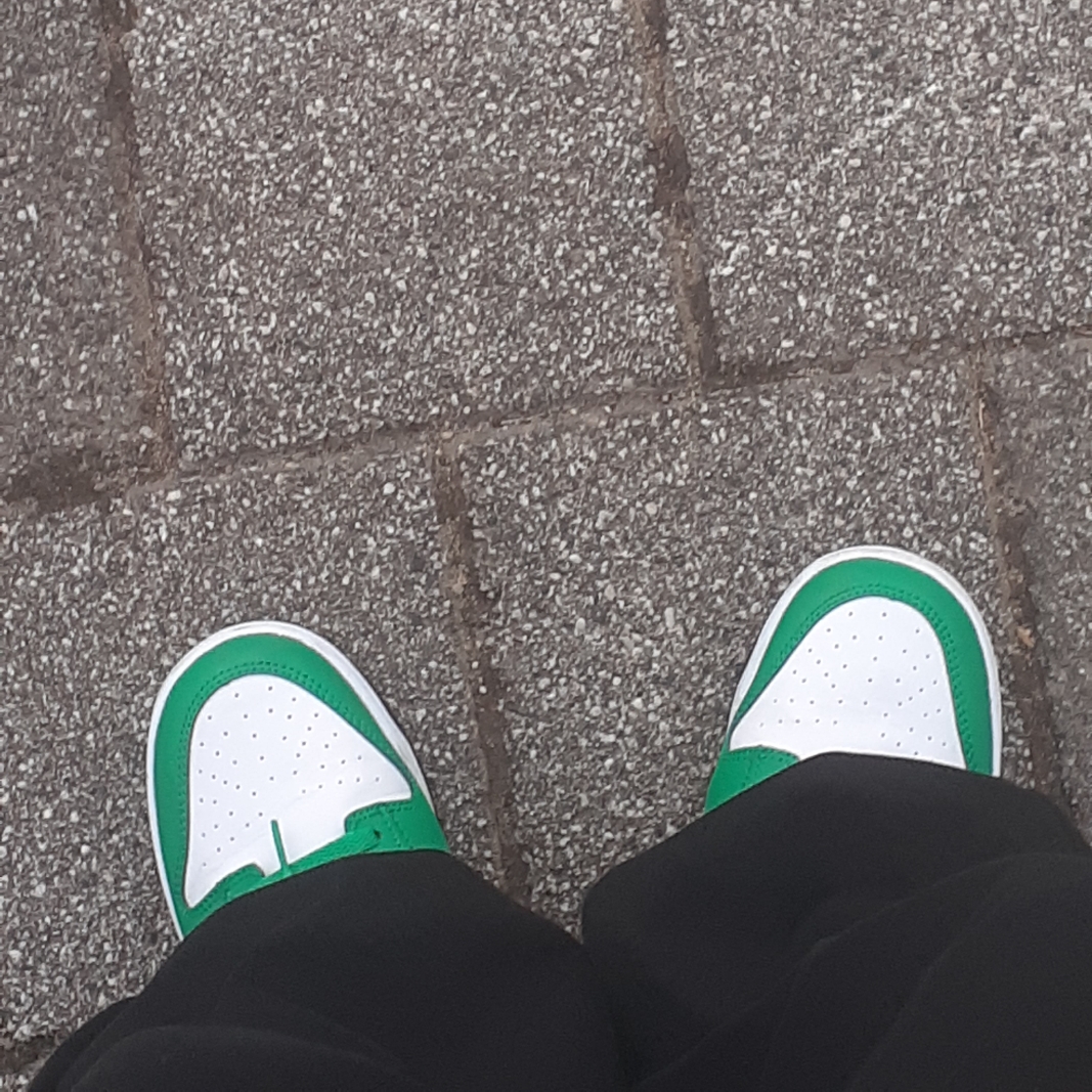 Nike Dunk Low White Green 착용 스타일