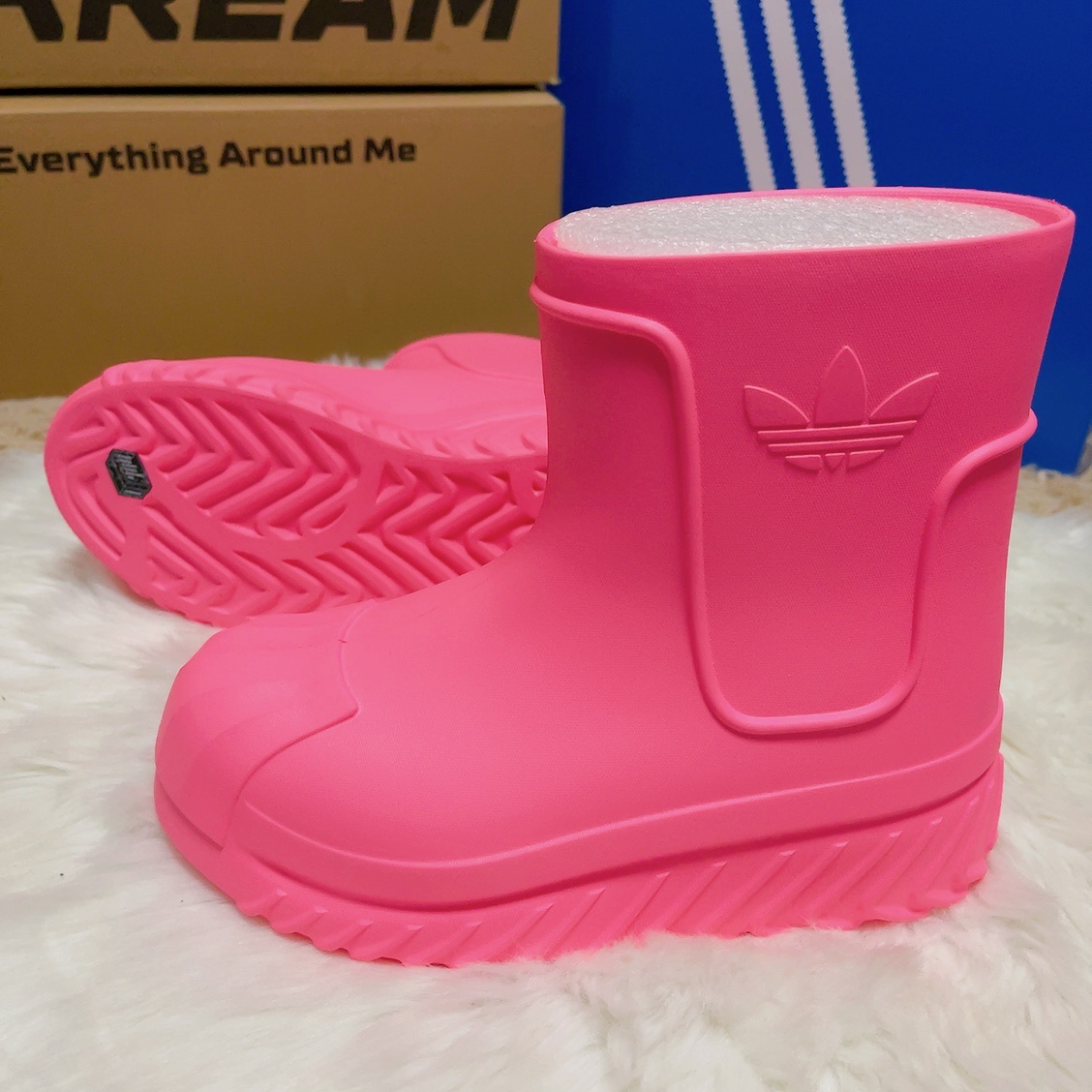 (W) Adidas Adifom Superstar Boot Pink 착용 스타일 - 2