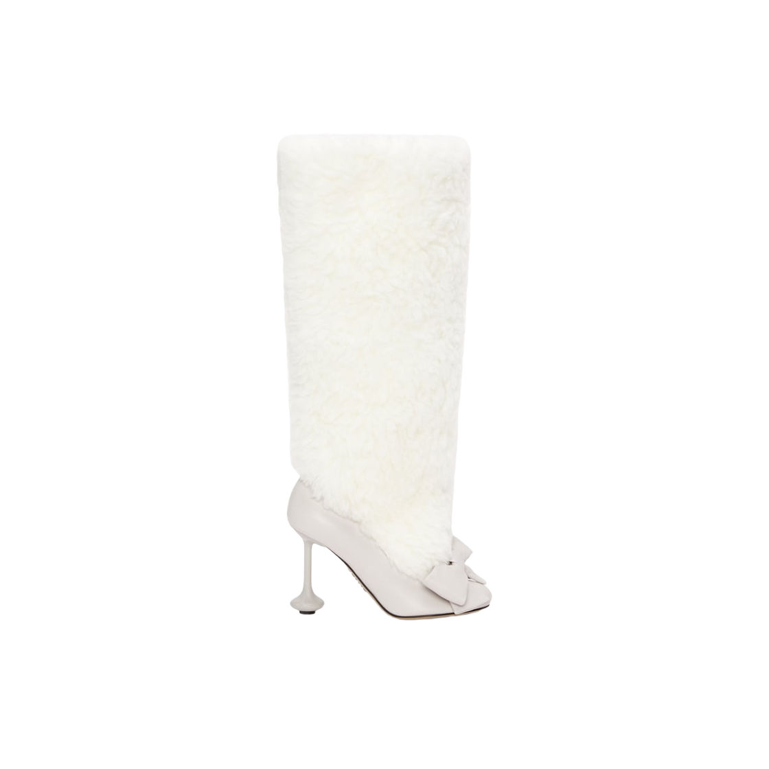 (W) Loewe Toy Boot In Shearling and Lambskin Off White Anthurium White 상세 이미지 1