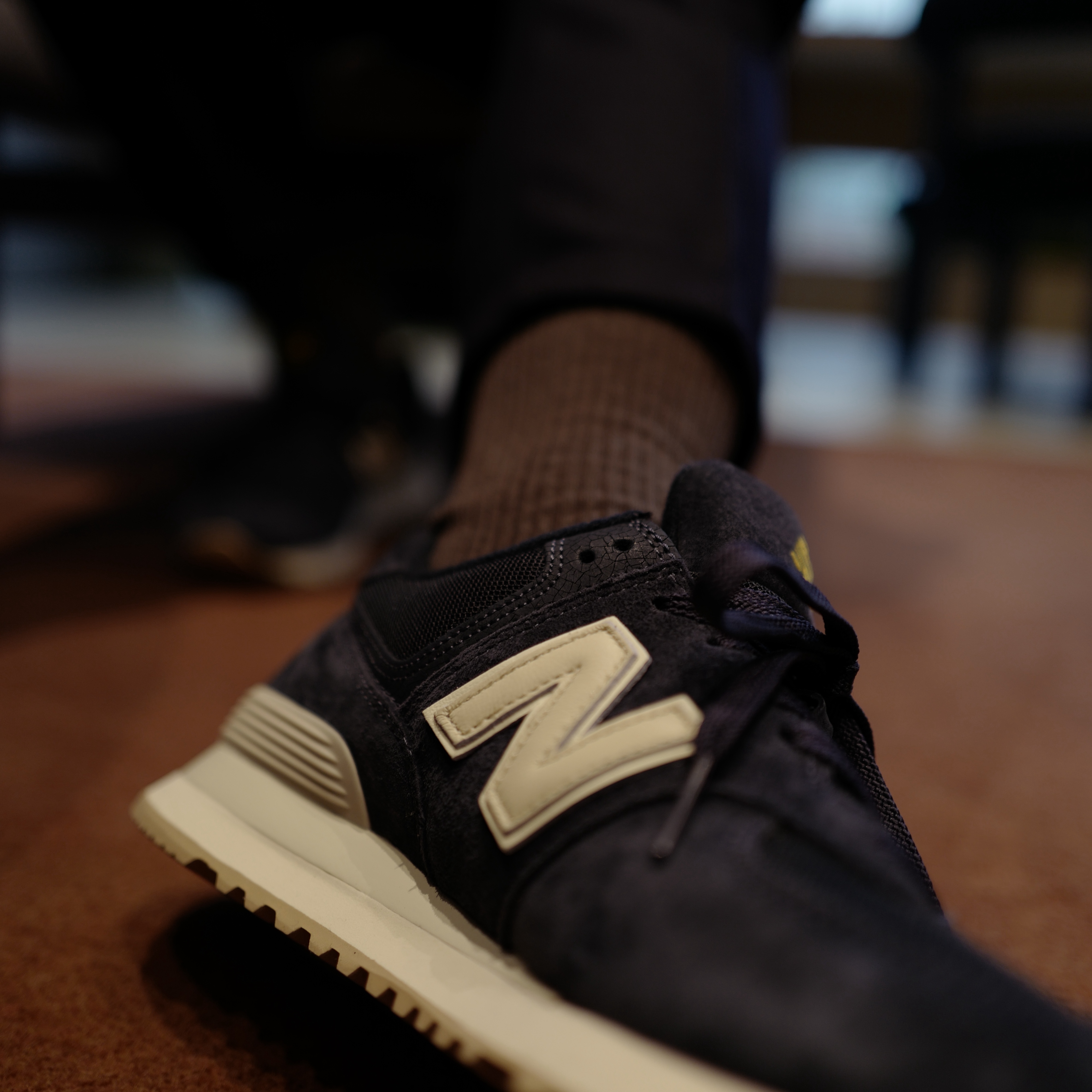 New Balance x Recto 574 Faded Navy Classic 착용 스타일 - 2
