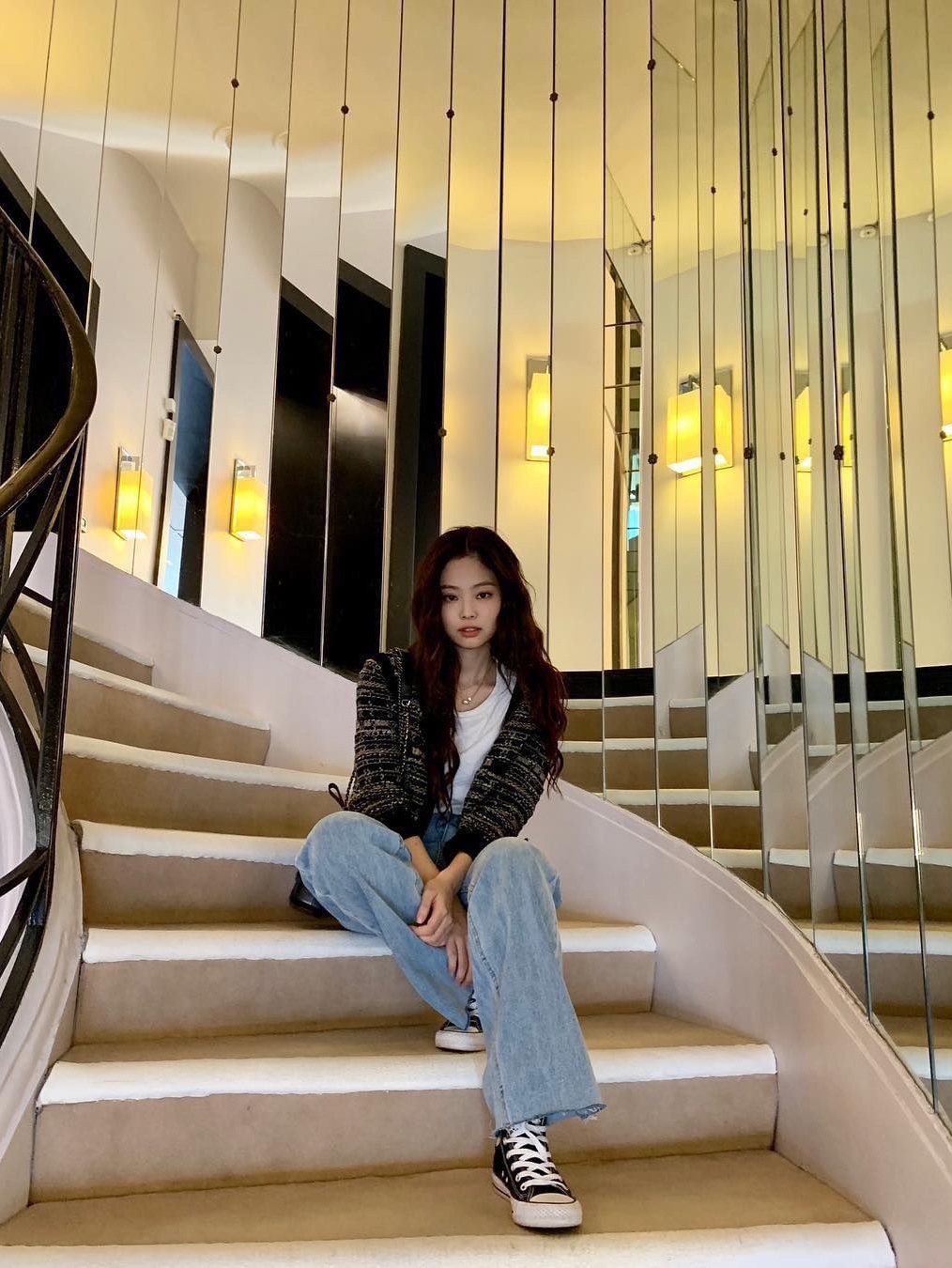 Converse Chuck 70 Hi Black, Converse Chuck 70 High Rush Blue 착용 스타일 - 4