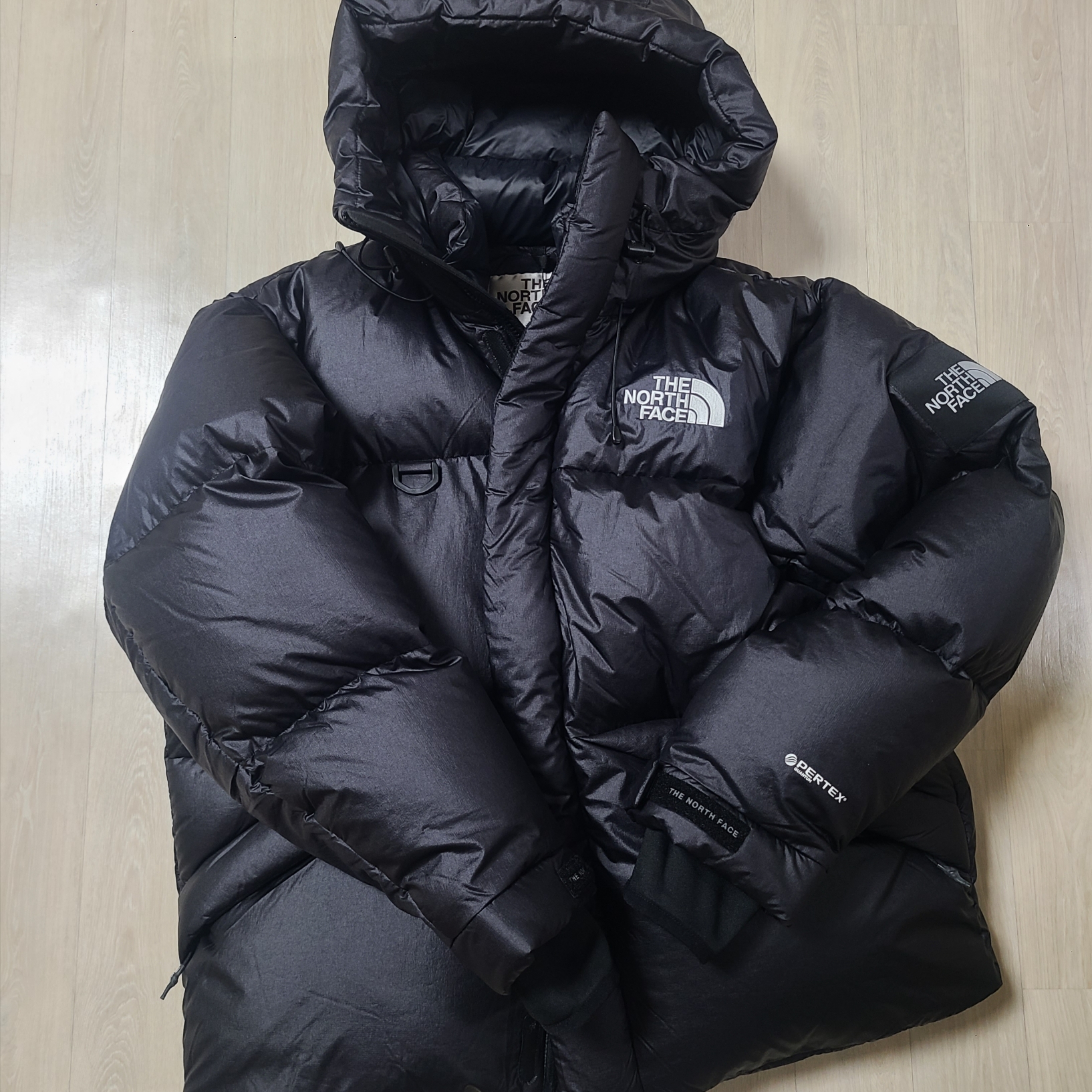 The North Face White Label Quantum Elberon Down Jacket Black 착용 스타일