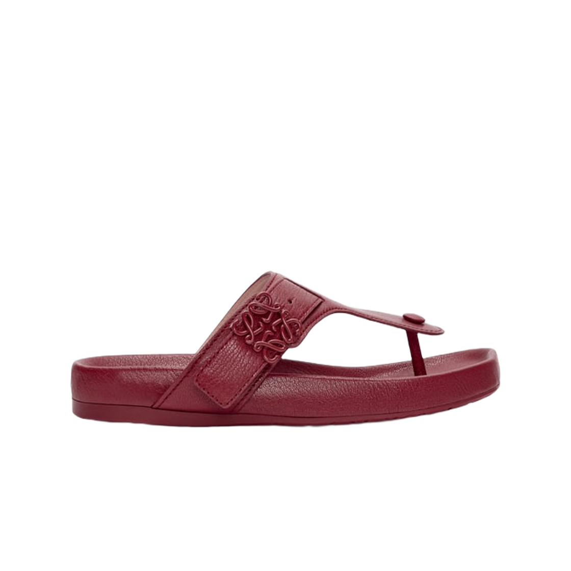 (W) Loewe Ease Toe Post Sandal In Goatskin Bordeaux 상세 이미지 1