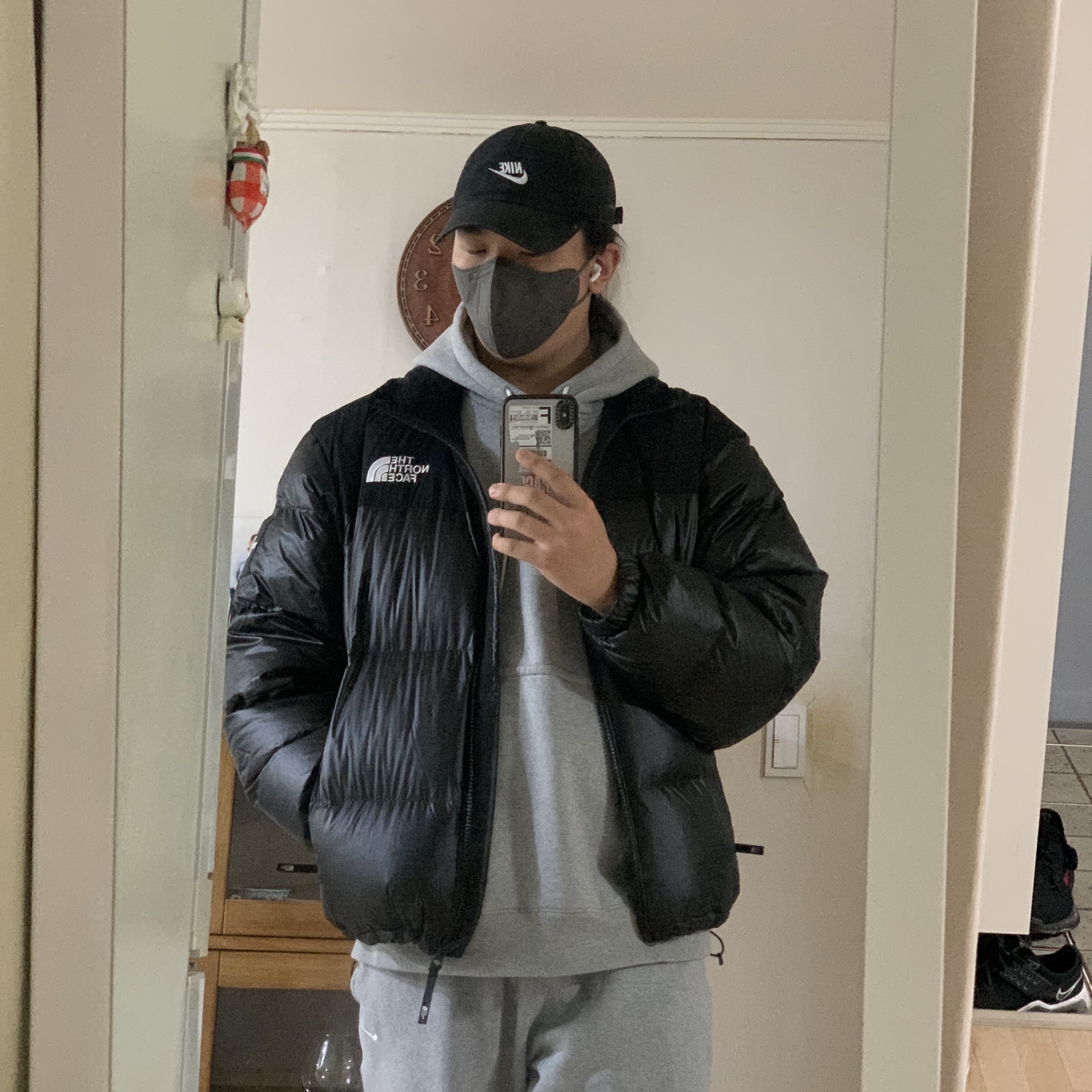 Nike NRG Solo Swoosh Fleece Hoodie Dark Grey Heather - US/EU, Nike NRG Solo Swoosh Fleece Pants Dark Grey Heather - US/EU 착용 스타일