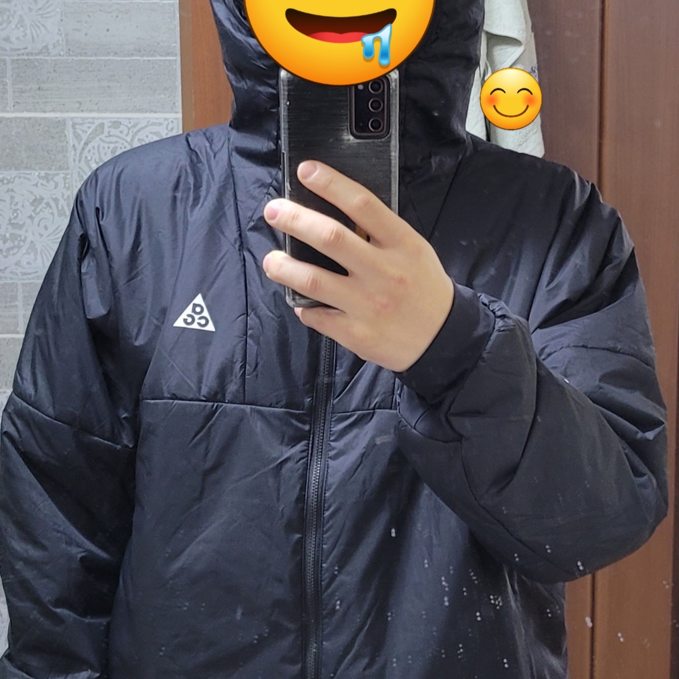 Nike ACG Therma-Fit ADV Rope De Dope Full Zip Jacket Black Summit White - Asia 착용 스타일