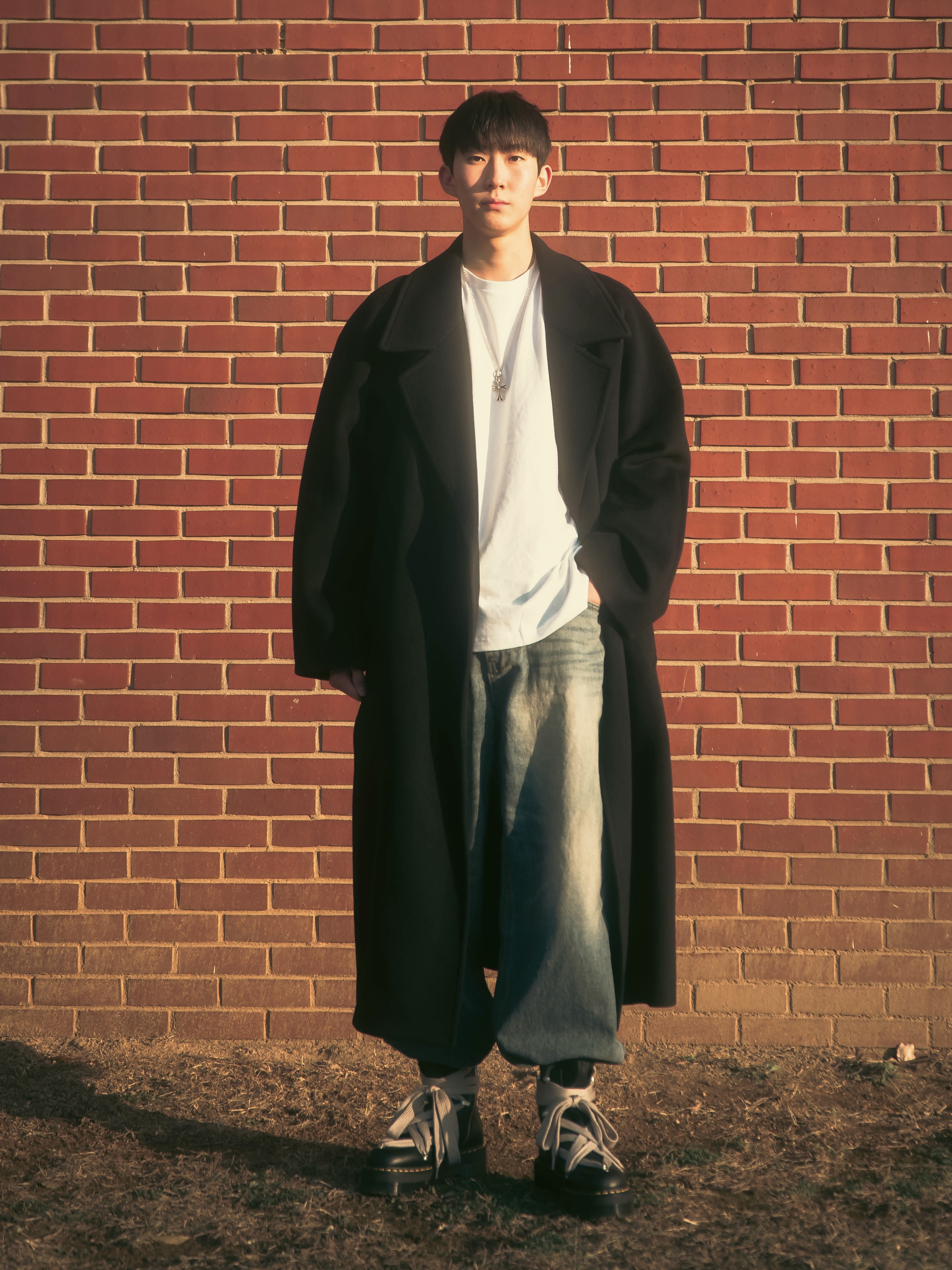 Dr. Martens x Rick Owens 1460 RO Leather Lace Up Platform Boots Black Lunar 착용 스타일