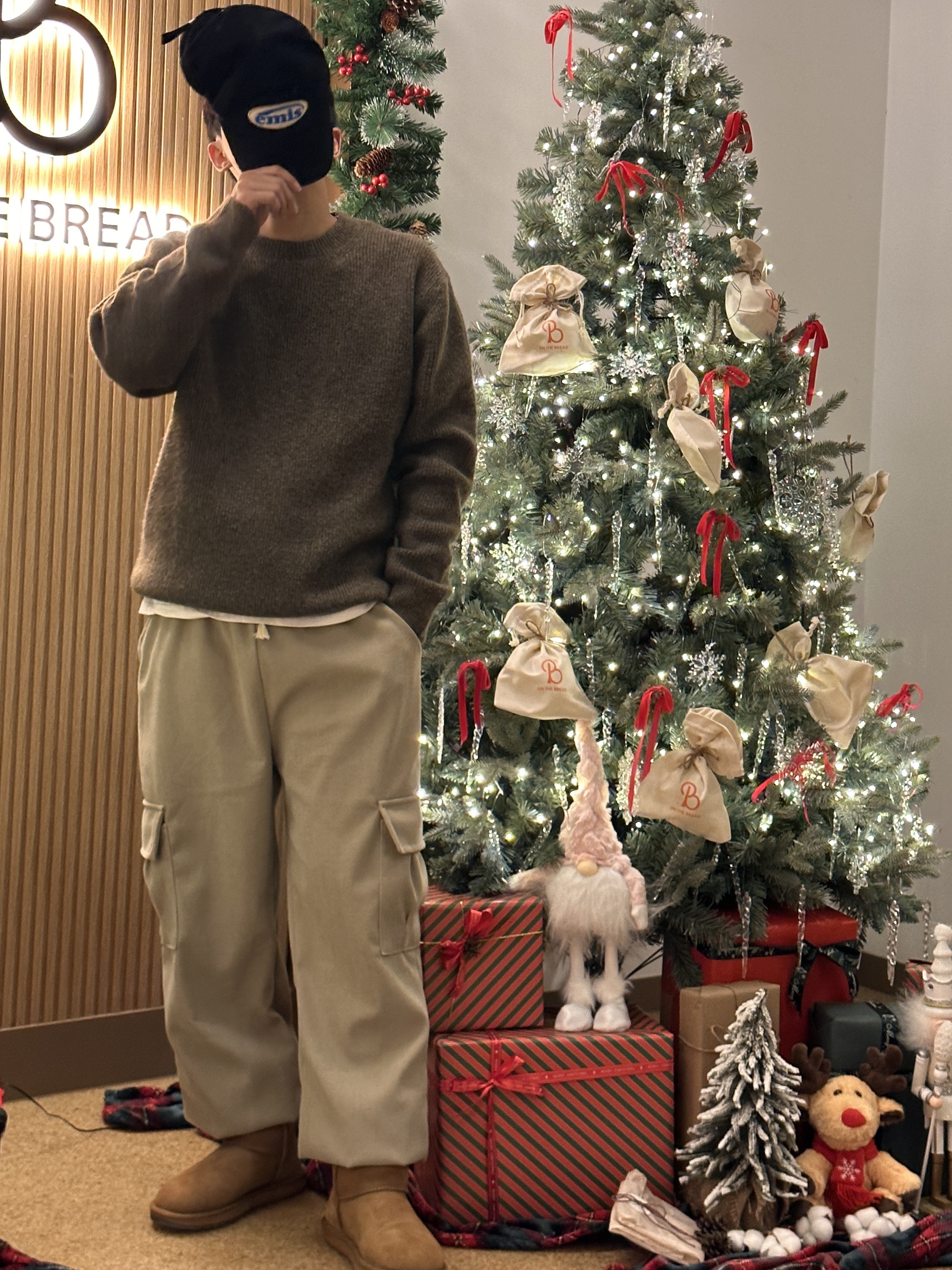 UGG Classic Short Boots Chestnut, Emis Corduroy Wappen Ball Cap Black 착용 스타일 - 1