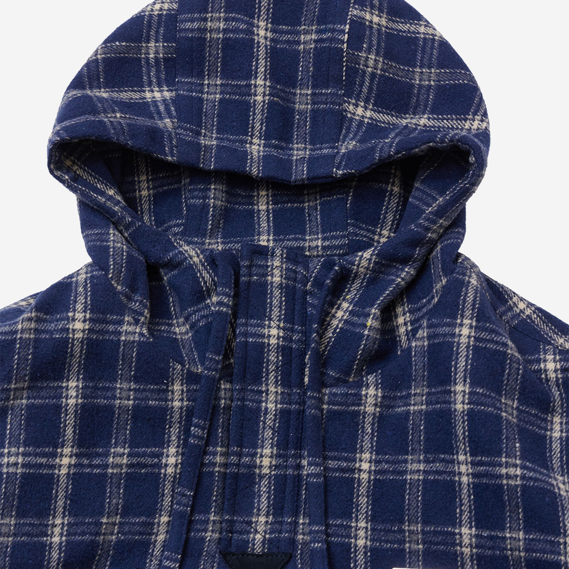 [THE MUSEUM VISITOR]★LEATHER ELBOW PATCH CHECK ANORAK p_a5e2f70f2d664d9fbf180f91e846
