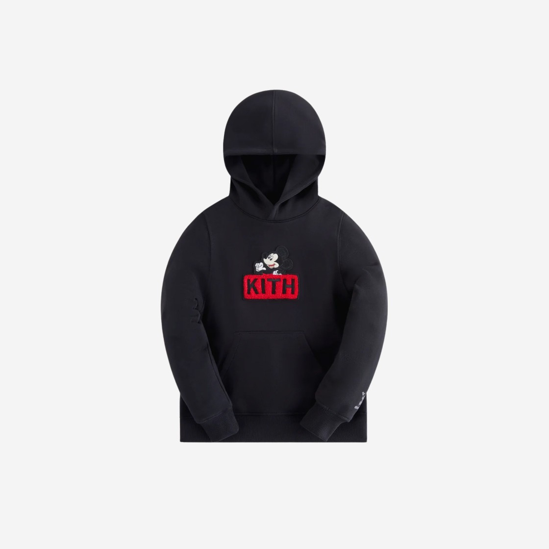 (Kids) Kith x Disney for Mickey & Friends Mickey Classic Logo Hoodie Black 상세 이미지 1