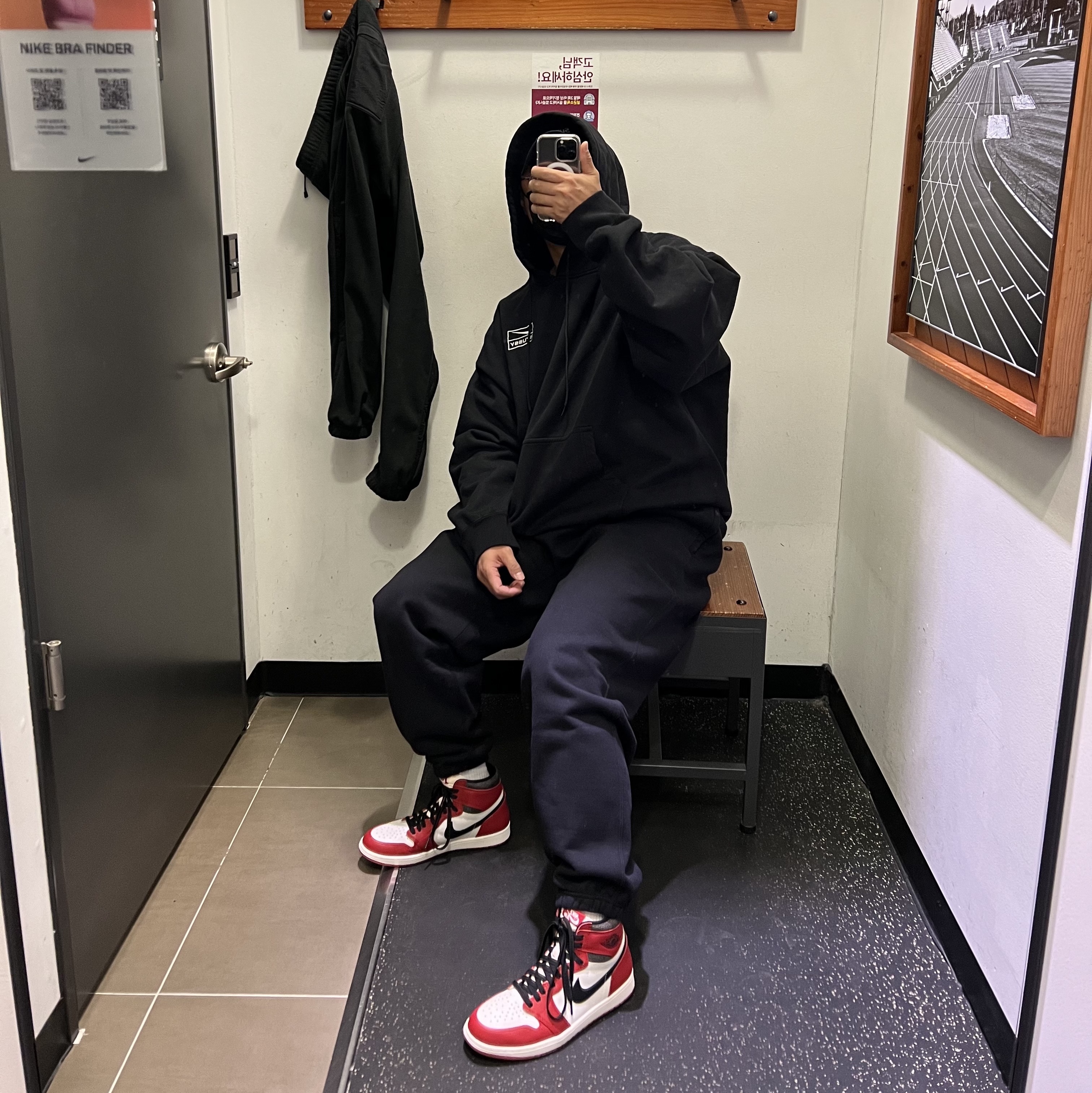 Nike x Stussy NRG RA Washed Pullover Hoodie Black (DN4028-010), Nike x Stussy NRG Washed Fleece Pants Black (DO5296-010) 착용 스타일
