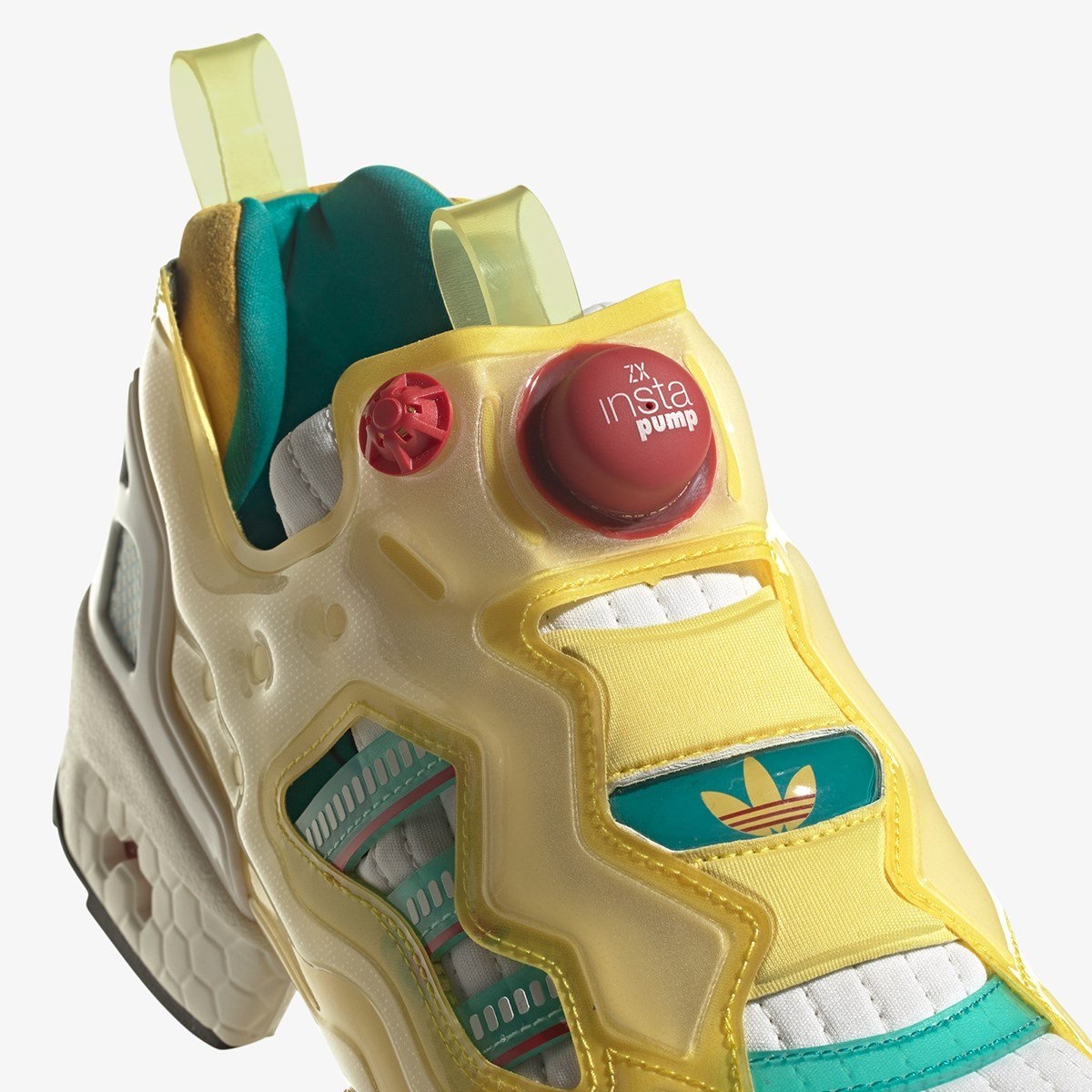 Adidas x Reebok ZX Fury Spring Yellow Equipment Green 착용 스타일