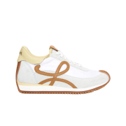 (W) Loewe Flow Runner In Nylon and Suede White Medium Concealer