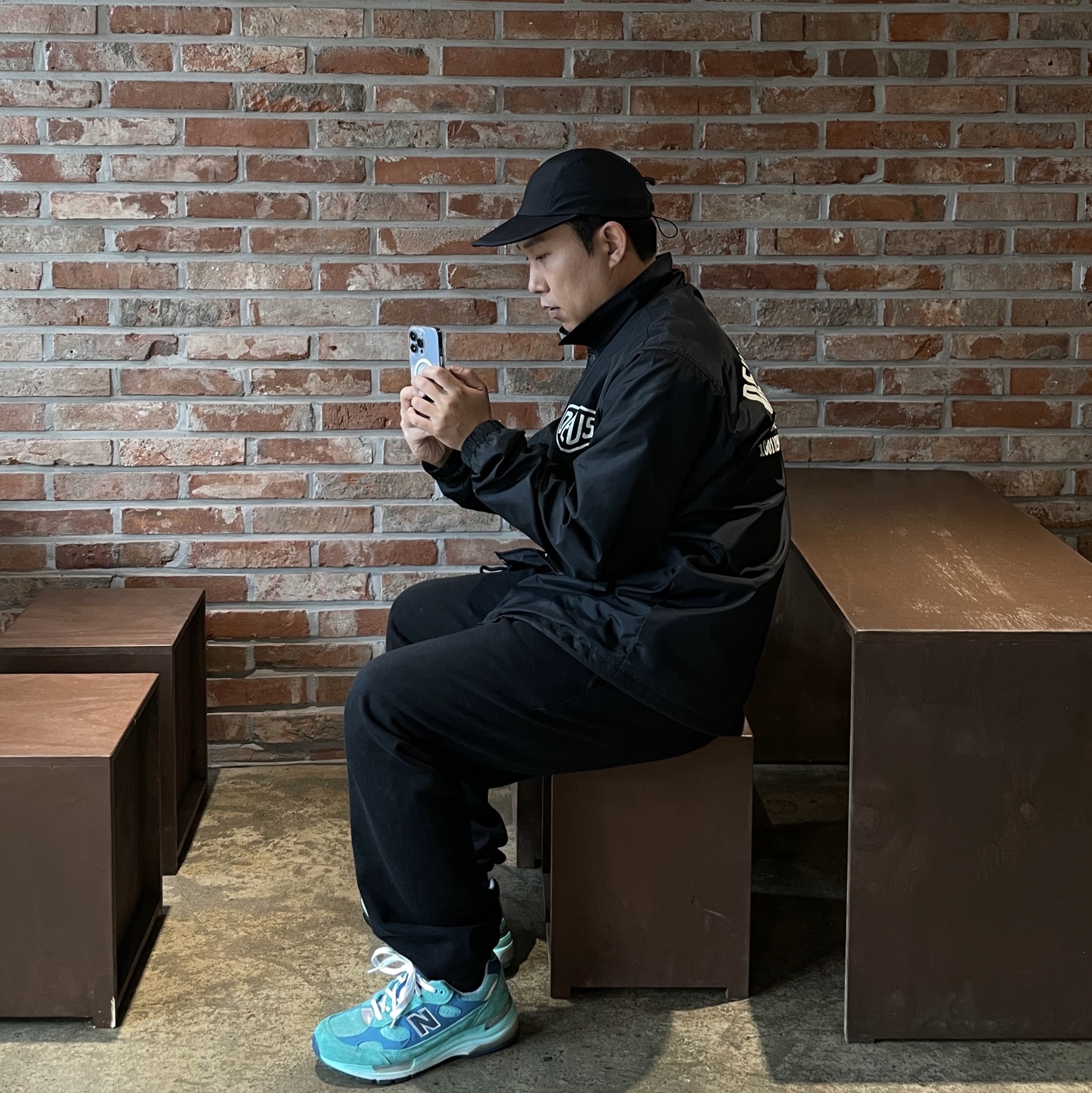 New Balance 992 Made in USA Teal Blue 착용 스타일