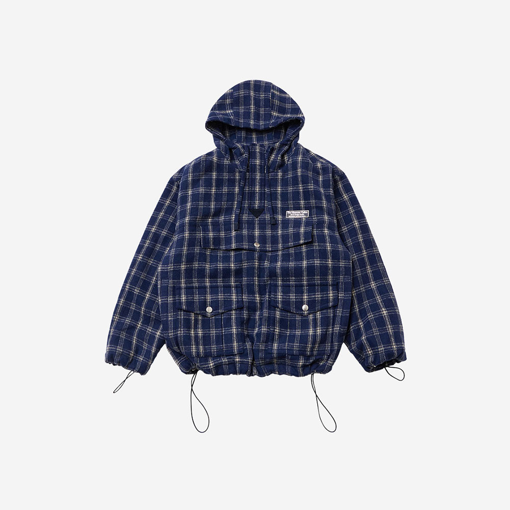 [THE MUSEUM VISITOR]★LEATHER ELBOW PATCH CHECK ANORAK p_a5e2f70f2d664d9fbf180f91e846