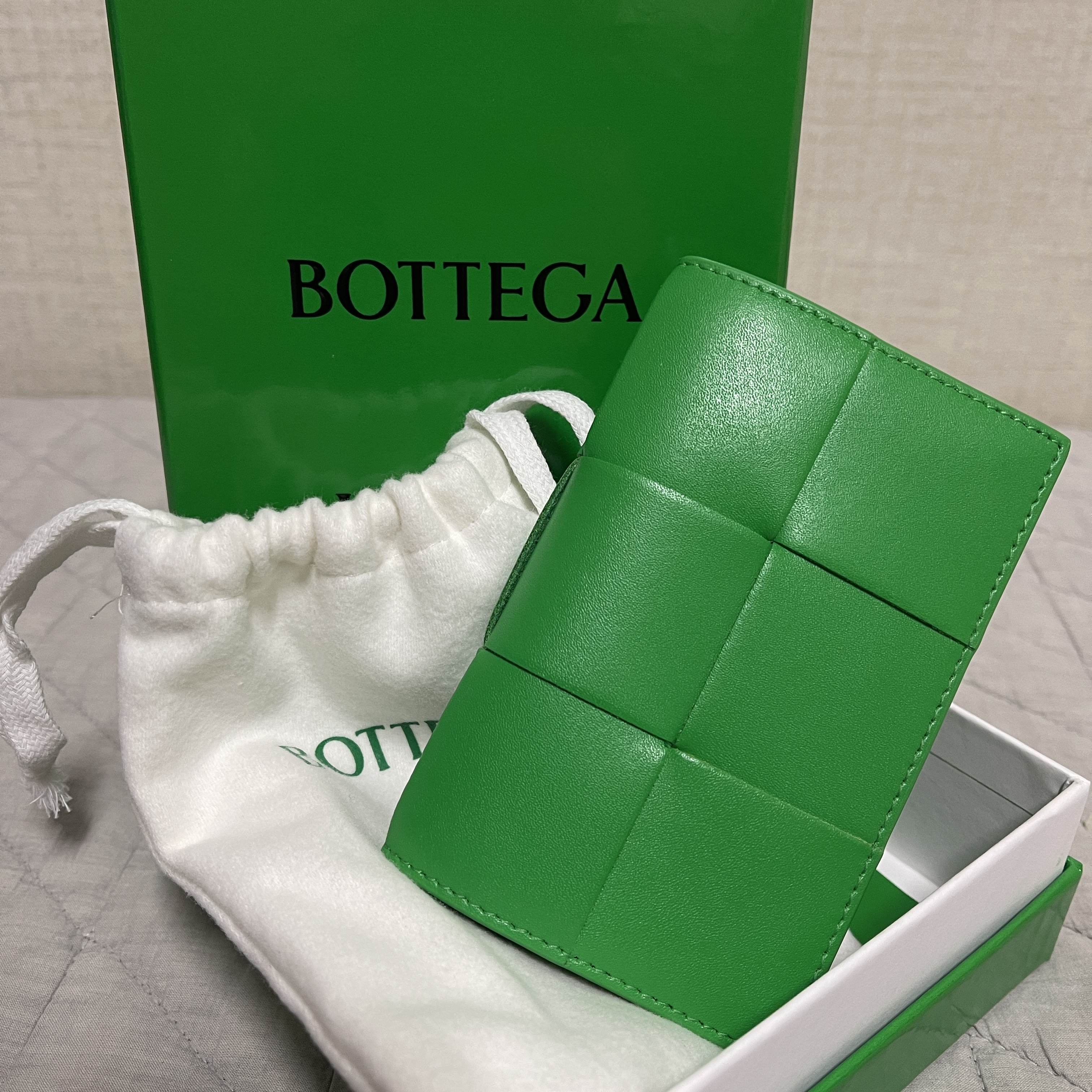 Bottega Veneta Business Card Case Parakeet 착용 스타일 - 1