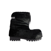 (W) Balenciaga Skiwear Alaska Fake Mink Low Boot Black