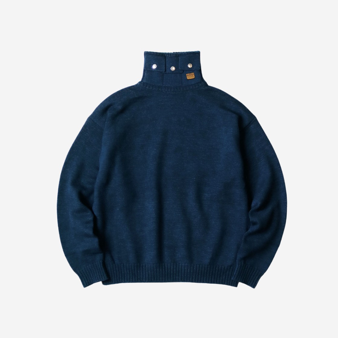 Kapital 8G Cotton Wool Nickel 3 High Neck Sweater Navy 상세 이미지 1