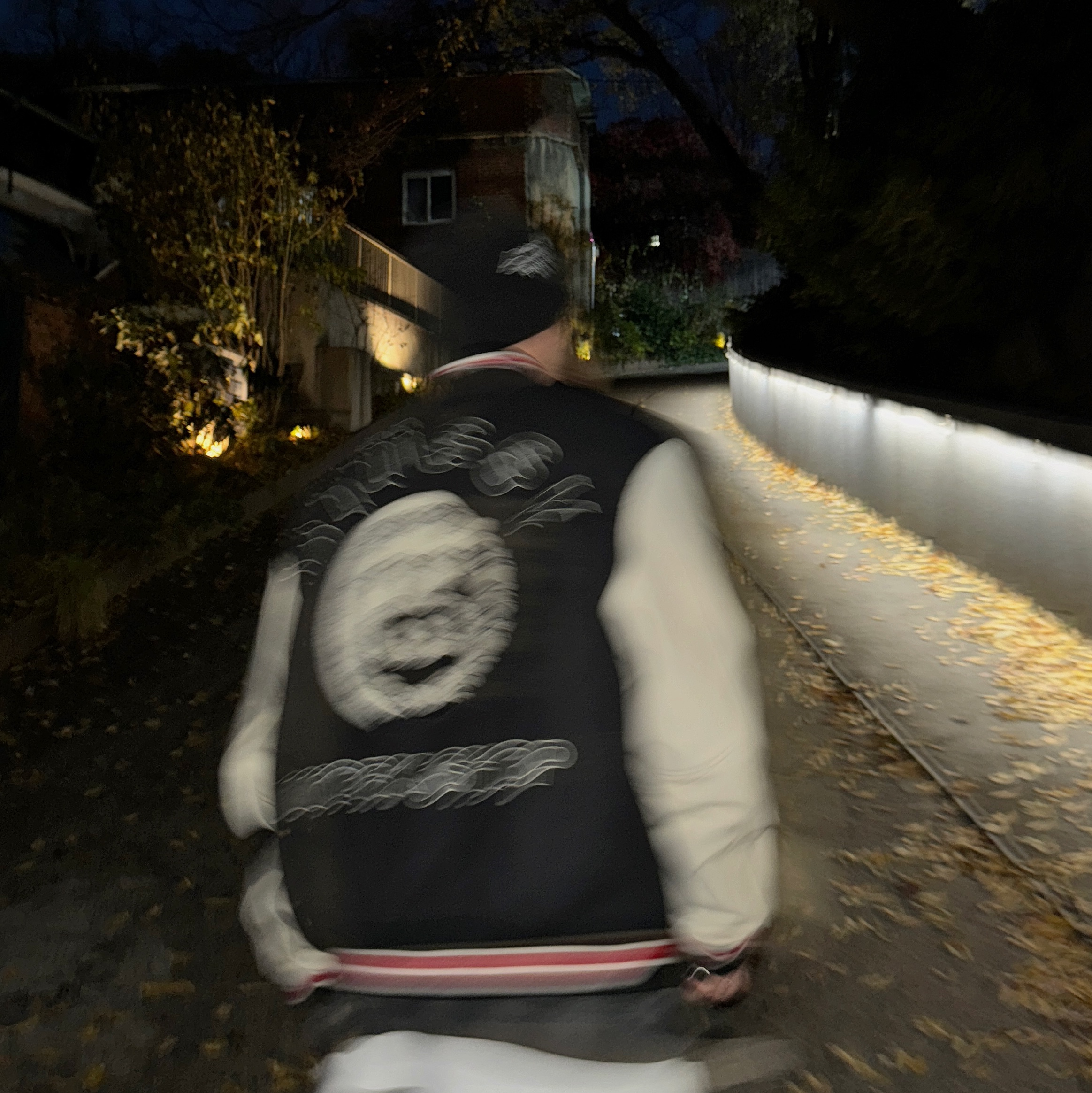 Stussy x Our Legacy x Denim Tears TTL Varsity Jacket Black 착용 스타일 - 2