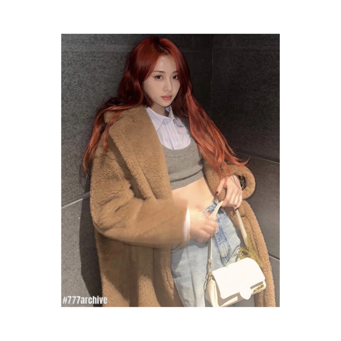 (W) Max Mara Nuevo Teddy Bear Icon Coat in Alpaca and Cashmere Sand 착용 스타일 - 1