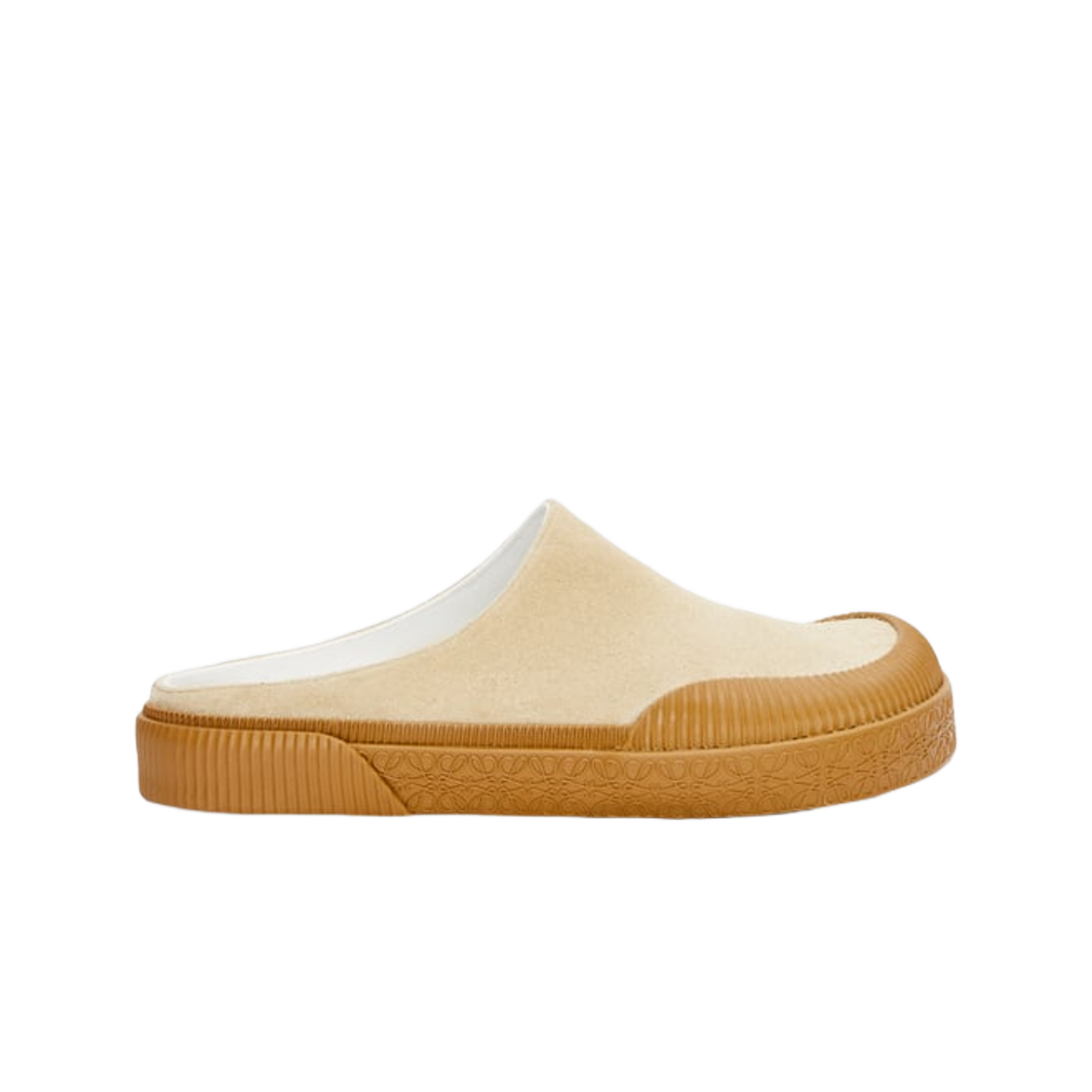 Loewe Vulcanised Sneakermule In Suede Gold 상세 이미지 1