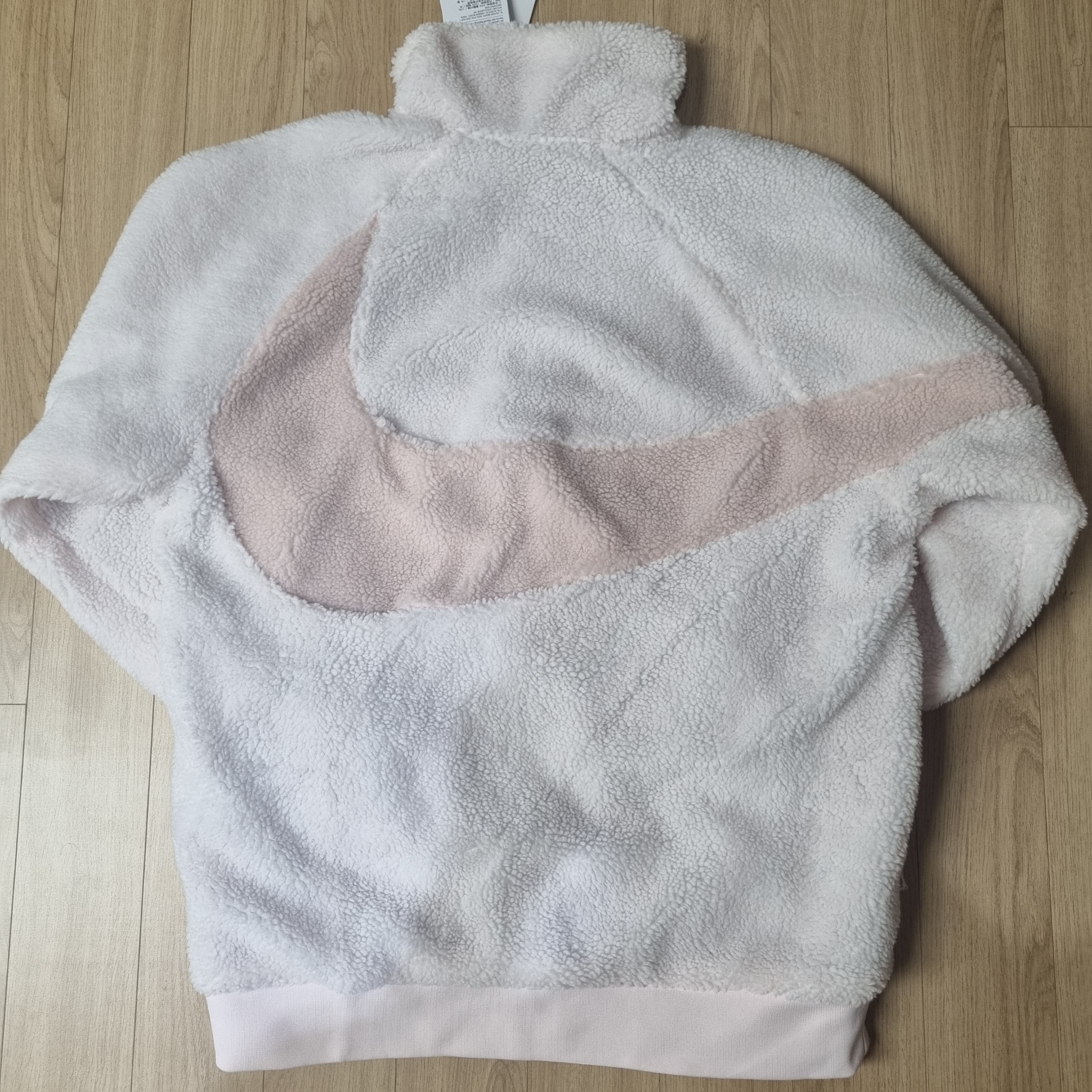 Nike Big Swoosh Full Zip Jacket Light Soft Pink Pink Oxford 착용 스타일