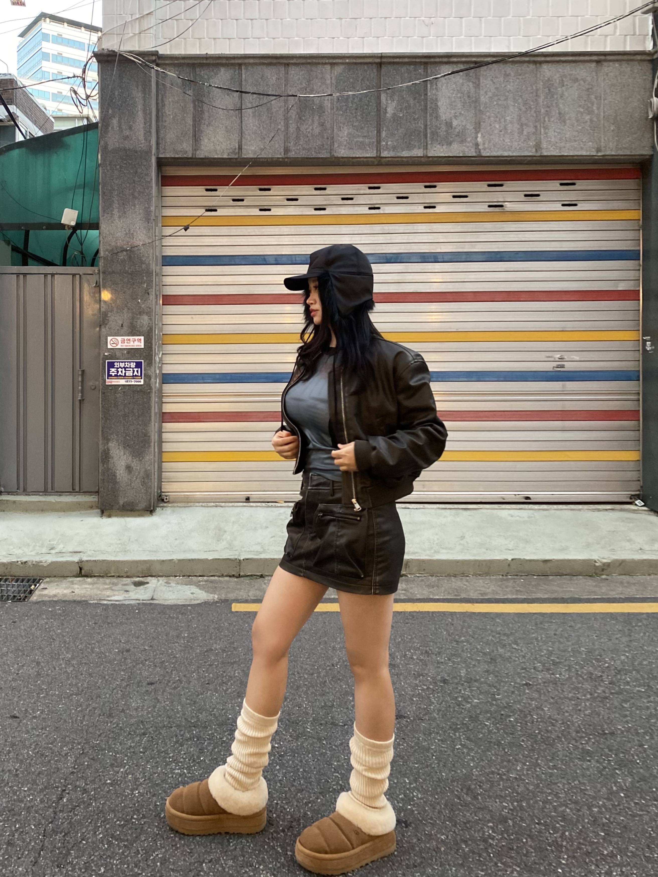 (W) UGG Tazzlita Chestnut 착용 스타일