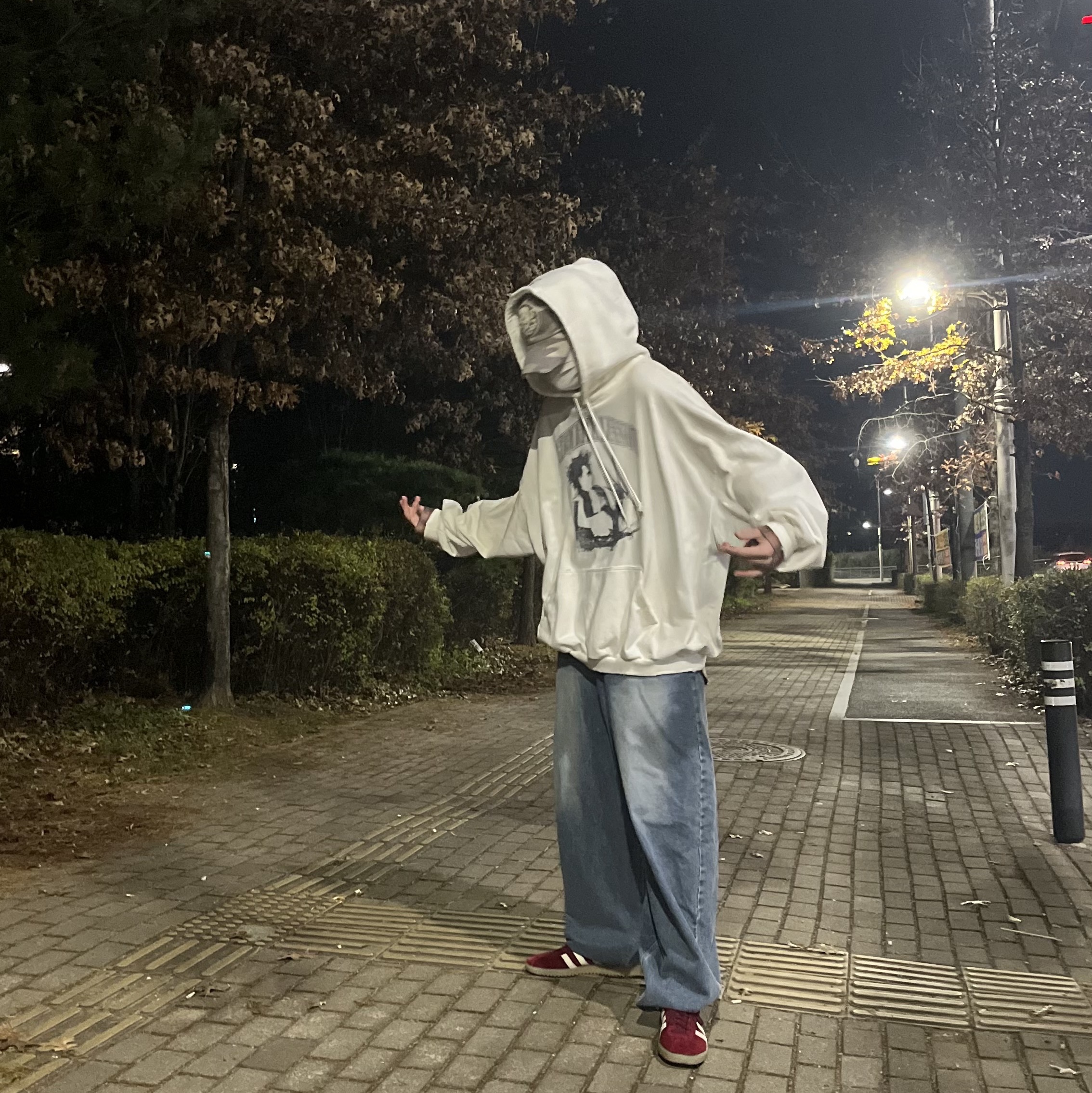 ETCE Ghost Cap Washed Camo, Project G/R x Atmos Etiquette Lesson Vintage Washed Hoodie White 착용 스타일 - 2