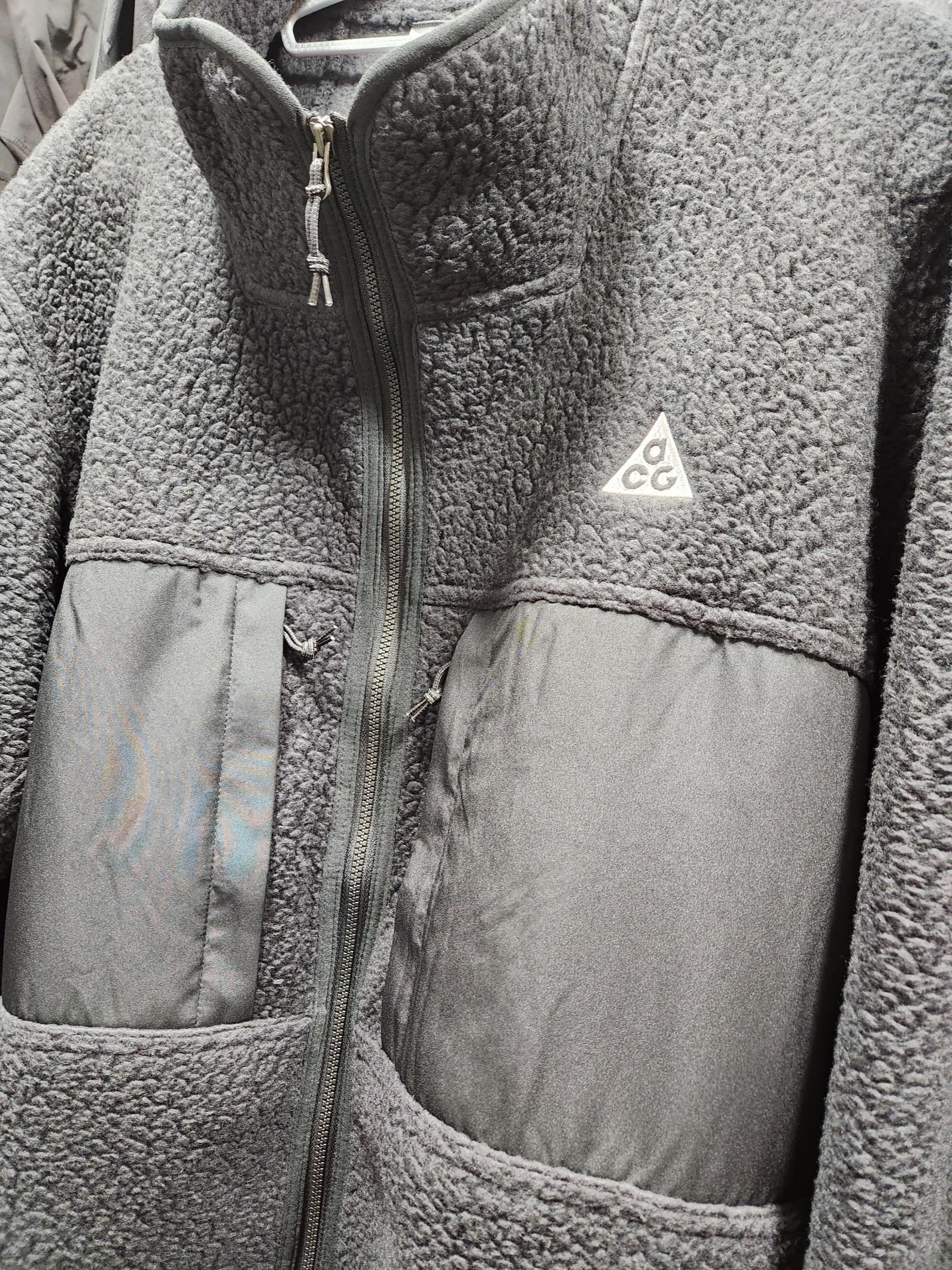 Nike ACG Arctic Wolf Full Zip Top Black Anthracite - Asia 착용 스타일