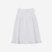 Saenginstudios Corset Shirring Ruffle Skirt White