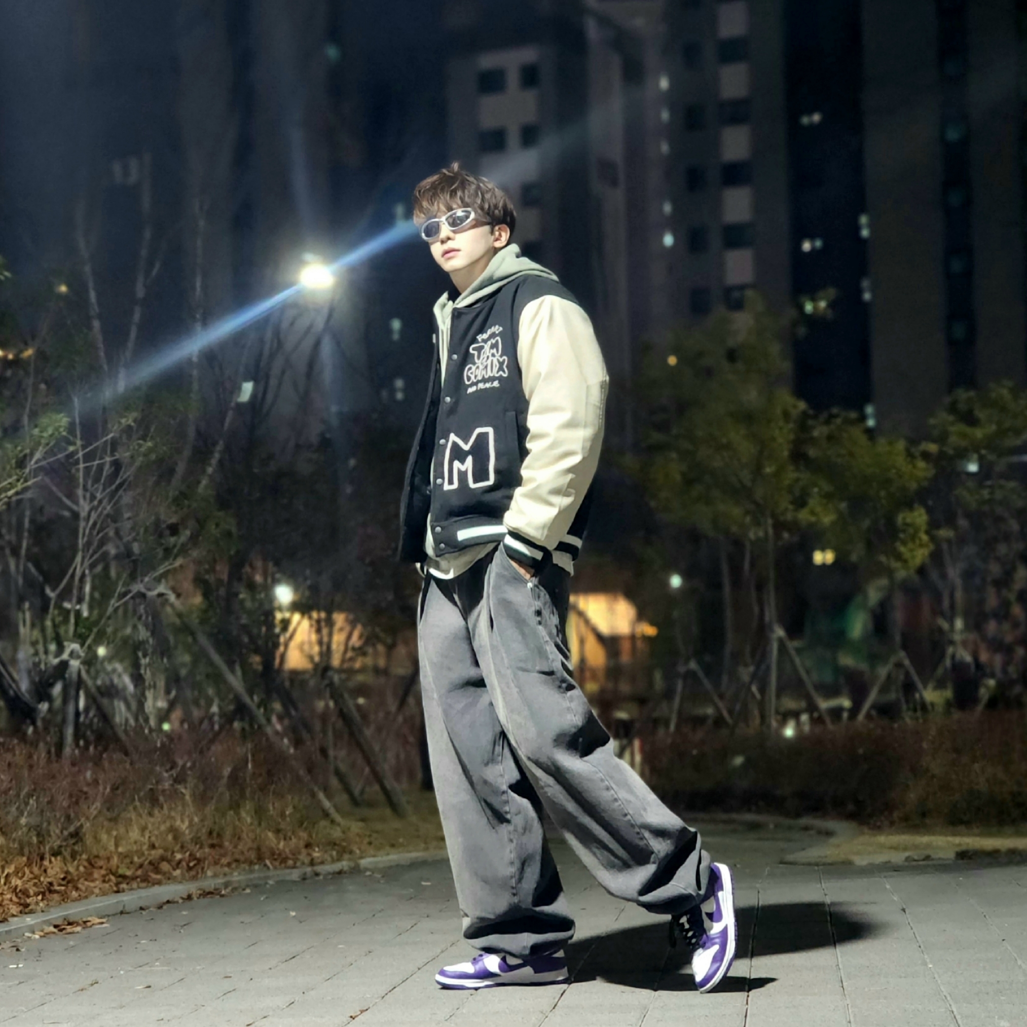 Nike Dunk Low Retro Championship Court Purple 착용 스타일 - 8