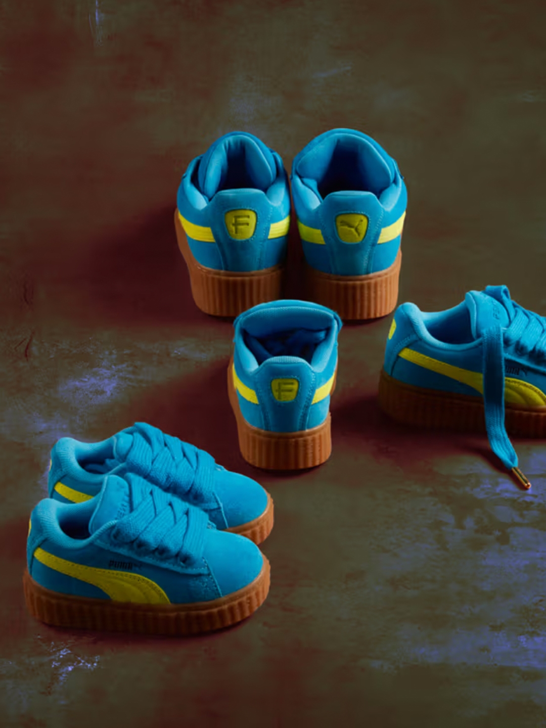 Puma x Fenty Creeper Phatty Black Warm White, Puma x Fenty Creeper Phatty Lavender Alert Burnt Red 착용 스타일 - 6