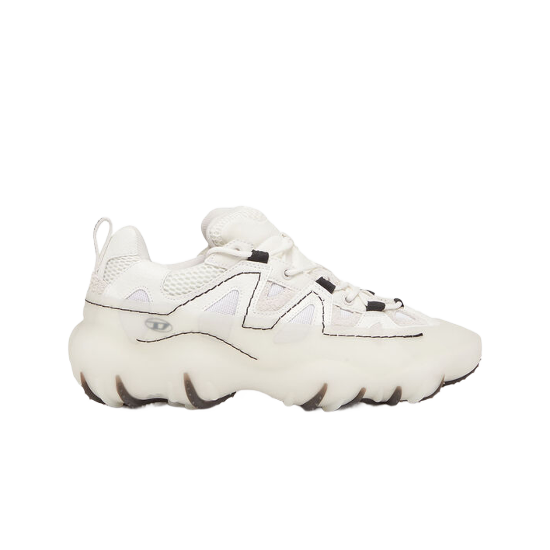 Y03135P5604-T1003 Diesel S-Prototype P1 LowTop Sneakers with Rubber Overlay White