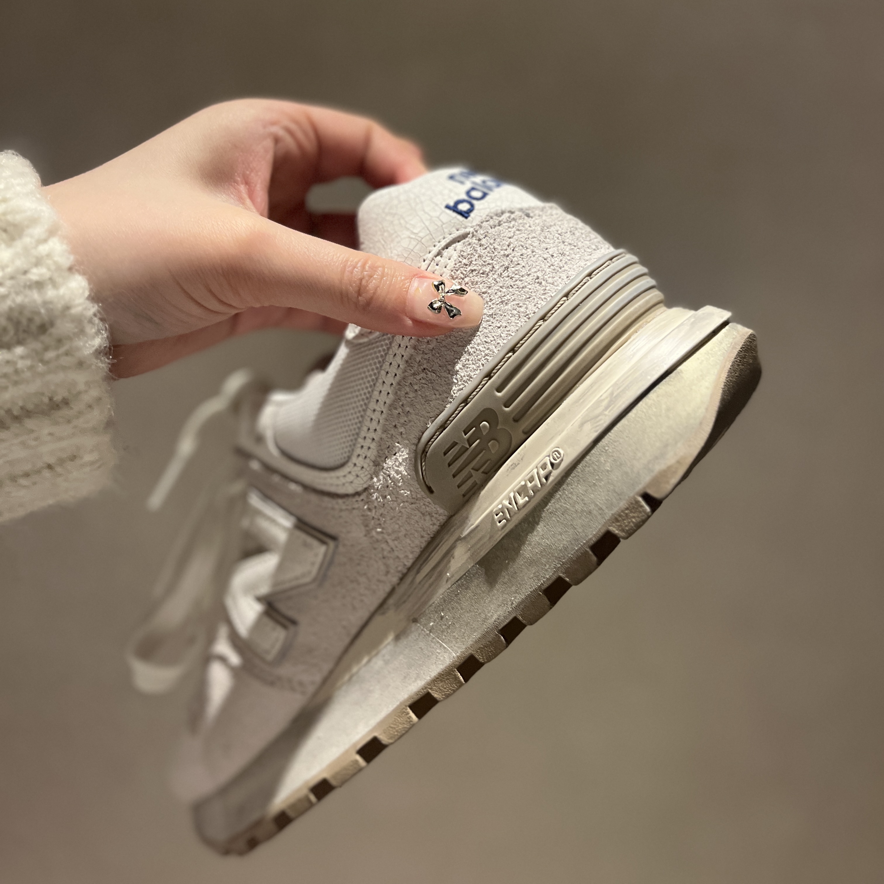 New Balance x Recto 574 Ash Cream Legacy 착용 스타일 - 2
